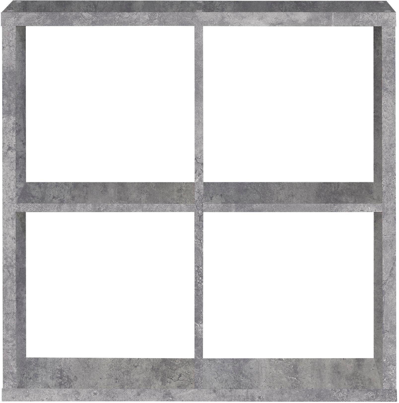 FORTE Standregal Mauro, Fachgröße 33x33cm, 4 Fächer