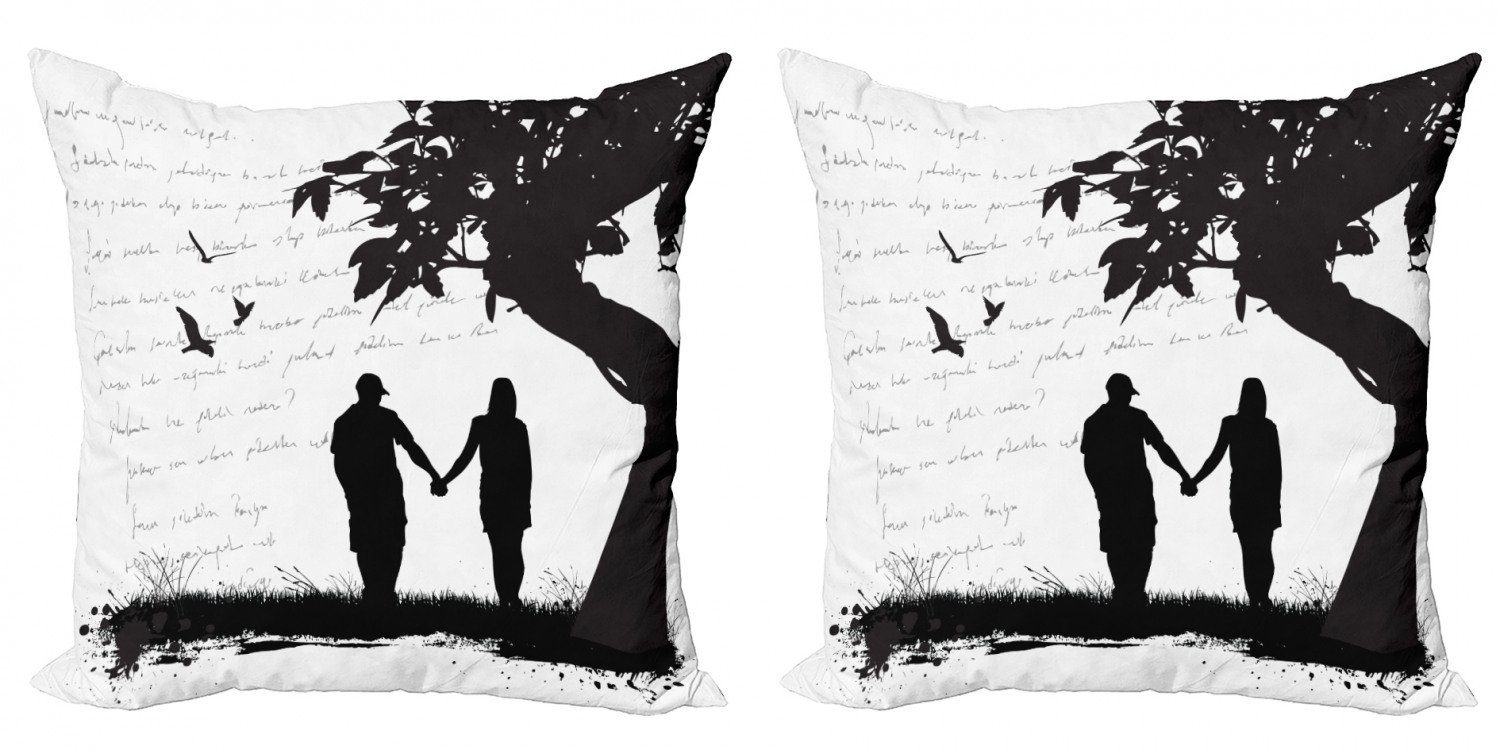 Kissenbezüge Modern Accent Doppelseitiger Digitaldruck, Abakuhaus (2 Stück), Freundin Paar Romantik Thema