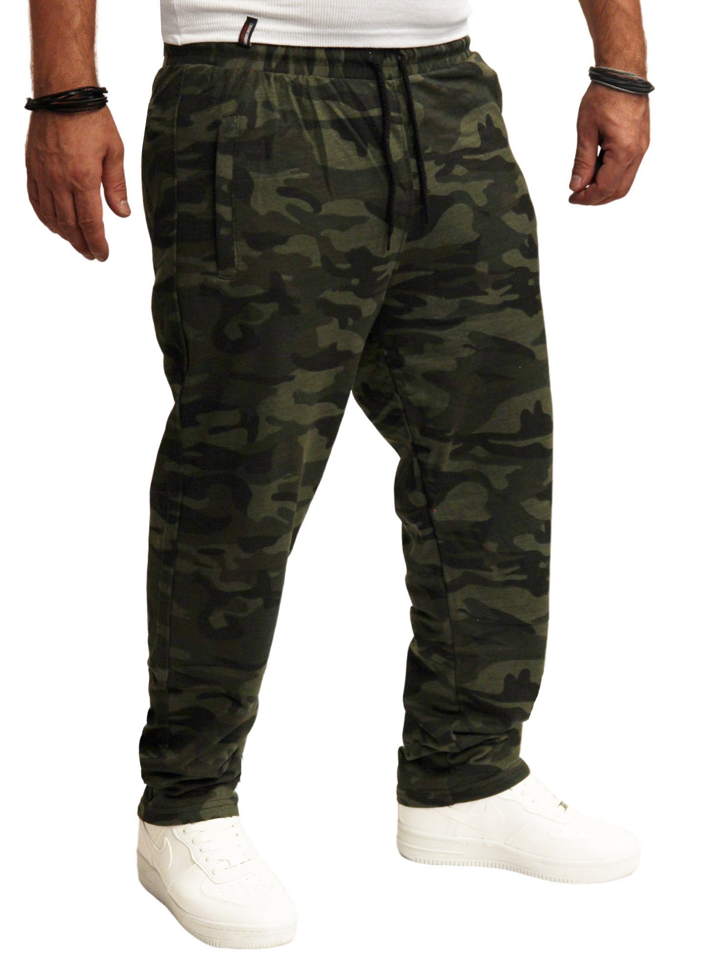 RMK Jogginghose Herren Trainingshose Jogginghose Fitnesshose Camouflage Army Tarn Hose Camouflage-Dunkel (2006)