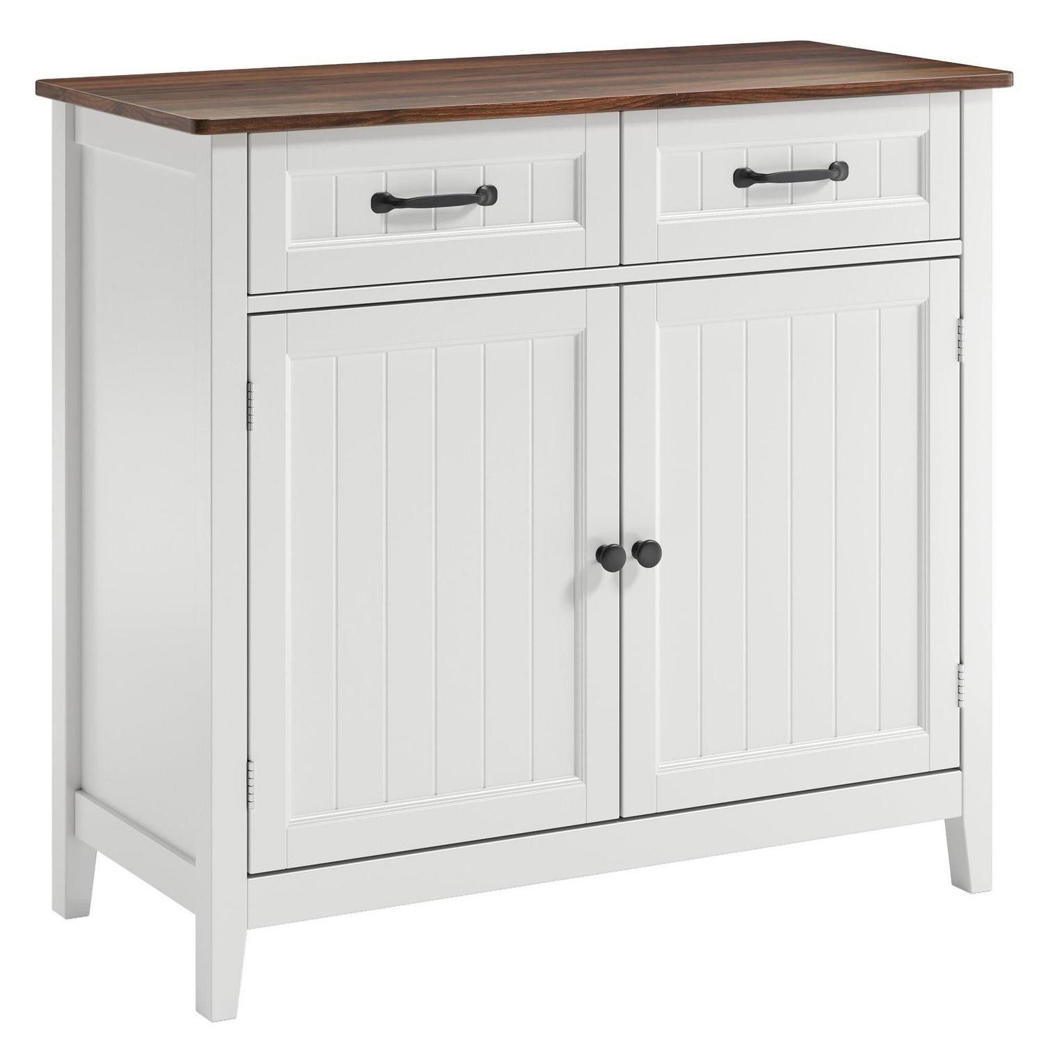 LuxusKollektion Küchenbuffet Küchensideboard Buffetschrank 2 Schubladen 2 Türen Braun