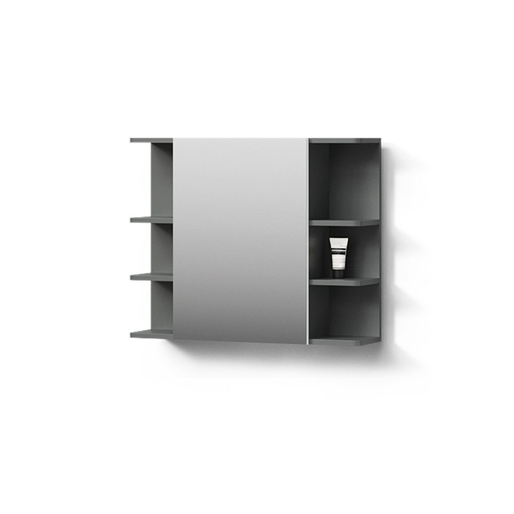 Livinity® Badezimmerspiegelschrank Fucino, Anthrazit/Anthrazit, 79.6 x 64 c günstig online kaufen