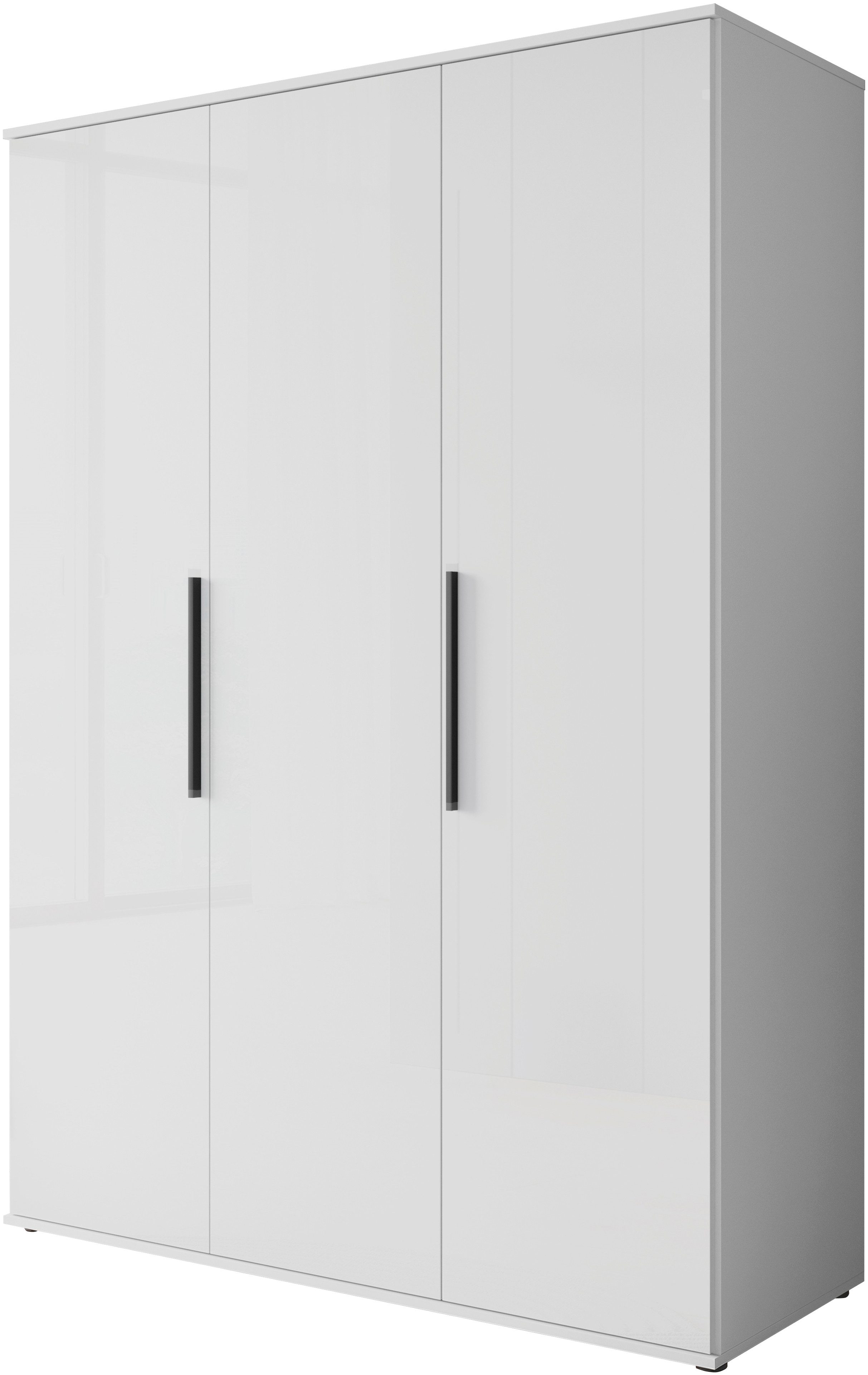 OTTO home Kleiderschrank LAGOS Wäscheschrank, Garderobe, schwarze Griffe, Made in Europe Moderner Drehtürenschrank, FSC-zertifiziert, Schlafzimmerschrank