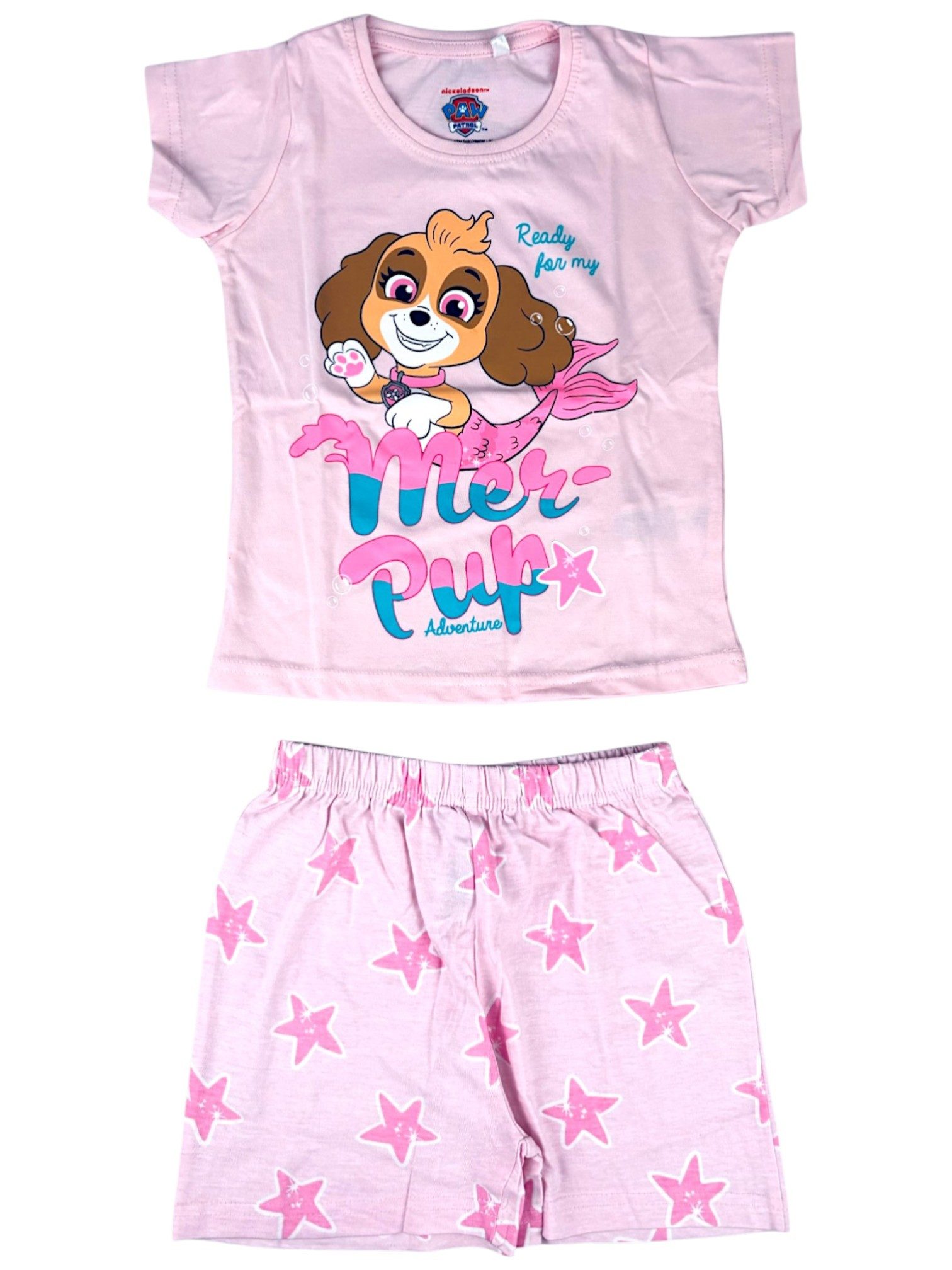 PAW PATROL Schlafanzug Skye (2 tlg) Pyjama Set kurz - Mädchen Shorty Gr. 92-128 cm