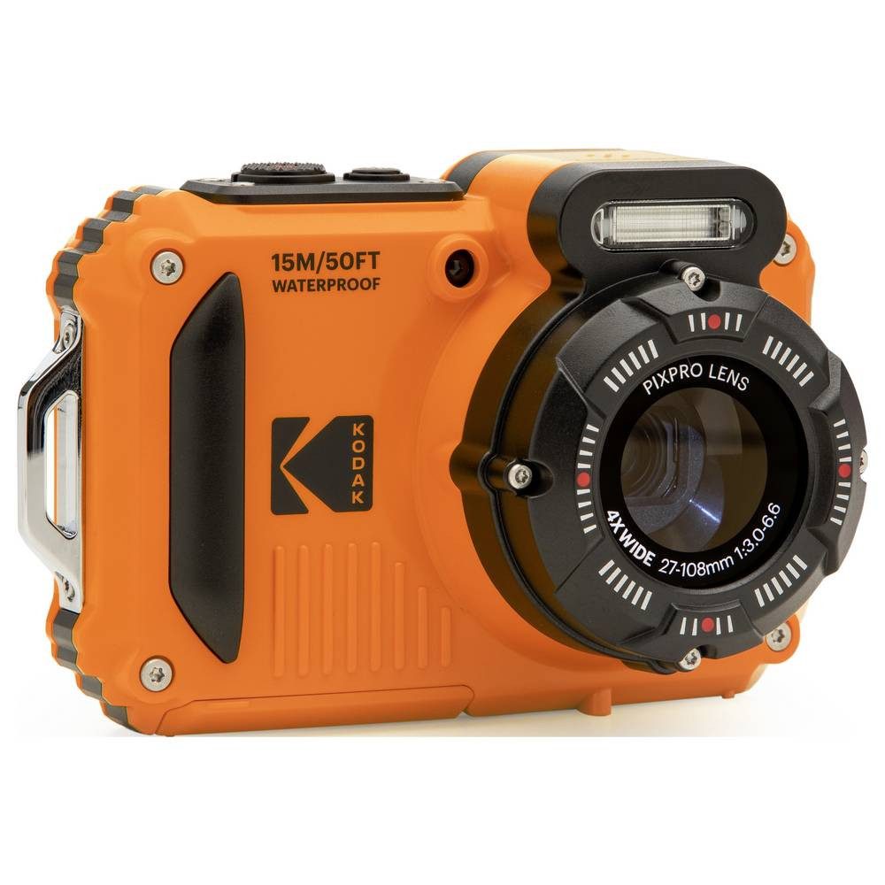 Kodak Digitalkamera 15 Megapixel Opt. Zoom: 4 x Orange inkl. Akku, inkl. Kompaktkamera (Bildstabilisierung, WiFi, Wasserdicht, Unterwasserkamera, Stoßfest) – Bild 4 von 5