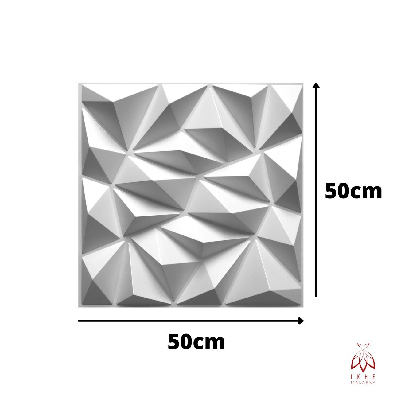 IKHEMalarka 3D Wandpaneel 3D Paneele PVC Kunststoffpaneele, BxL: 50,00x50,00 cm, 0,25 qm, (1 Stück, 3D Wandpaneele Deckenpaneele) hochwertige & harte PVC 3D Pla – Bild 3 von 5