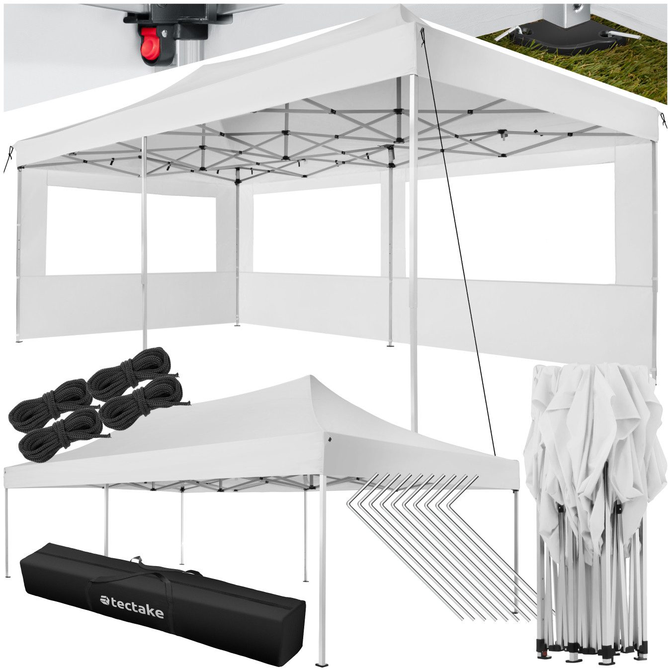 tectake Pavillon Viola, mit 3 Seitenteilen, günstig online kaufen
