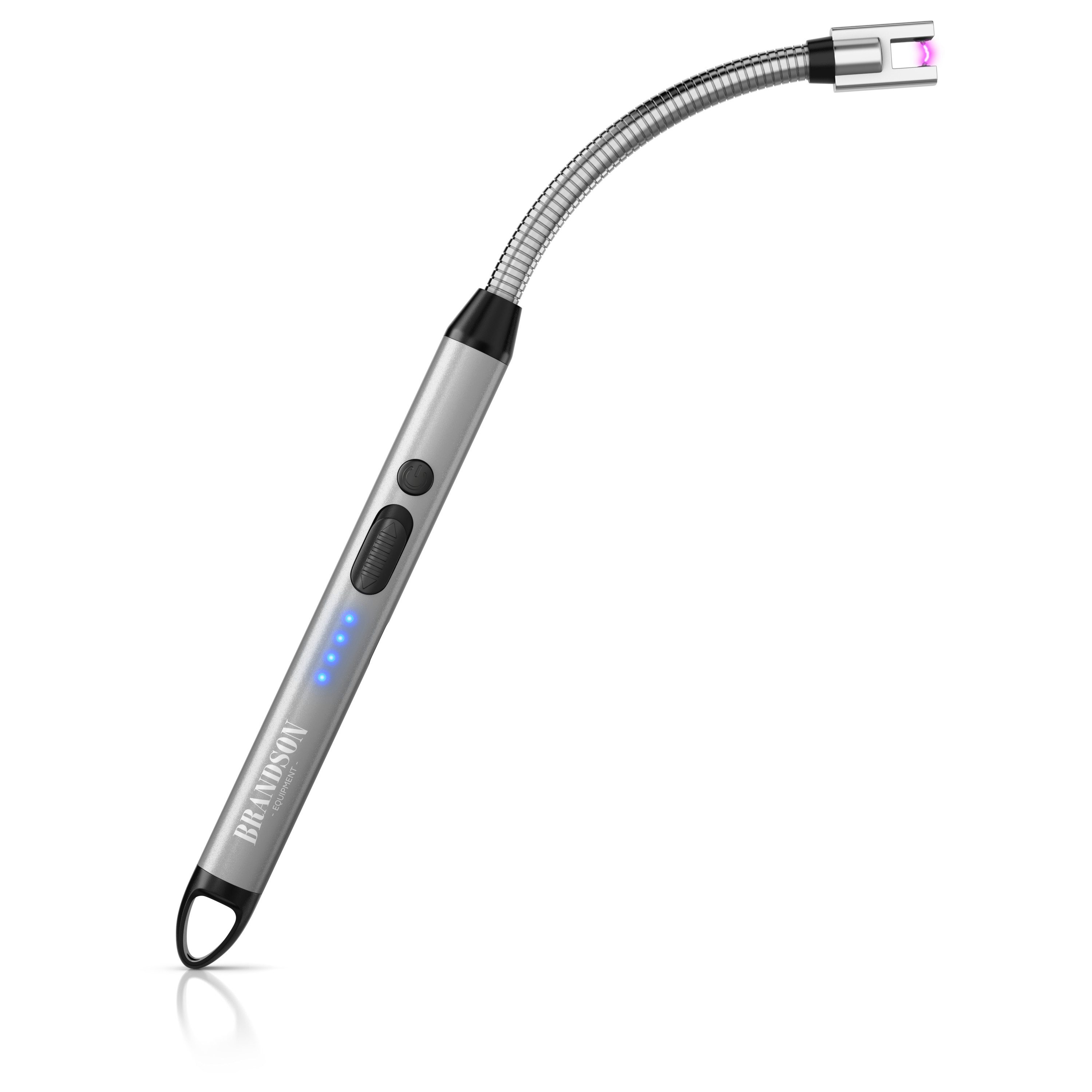 Brandson Feuerzeug elektrisch, Lichtbogen Stabfeuerzeug USB aufladbar (1-St), USB-C aufladbar, flexibler Hals für, Kerzen, Gasherde, Grill, Kamin