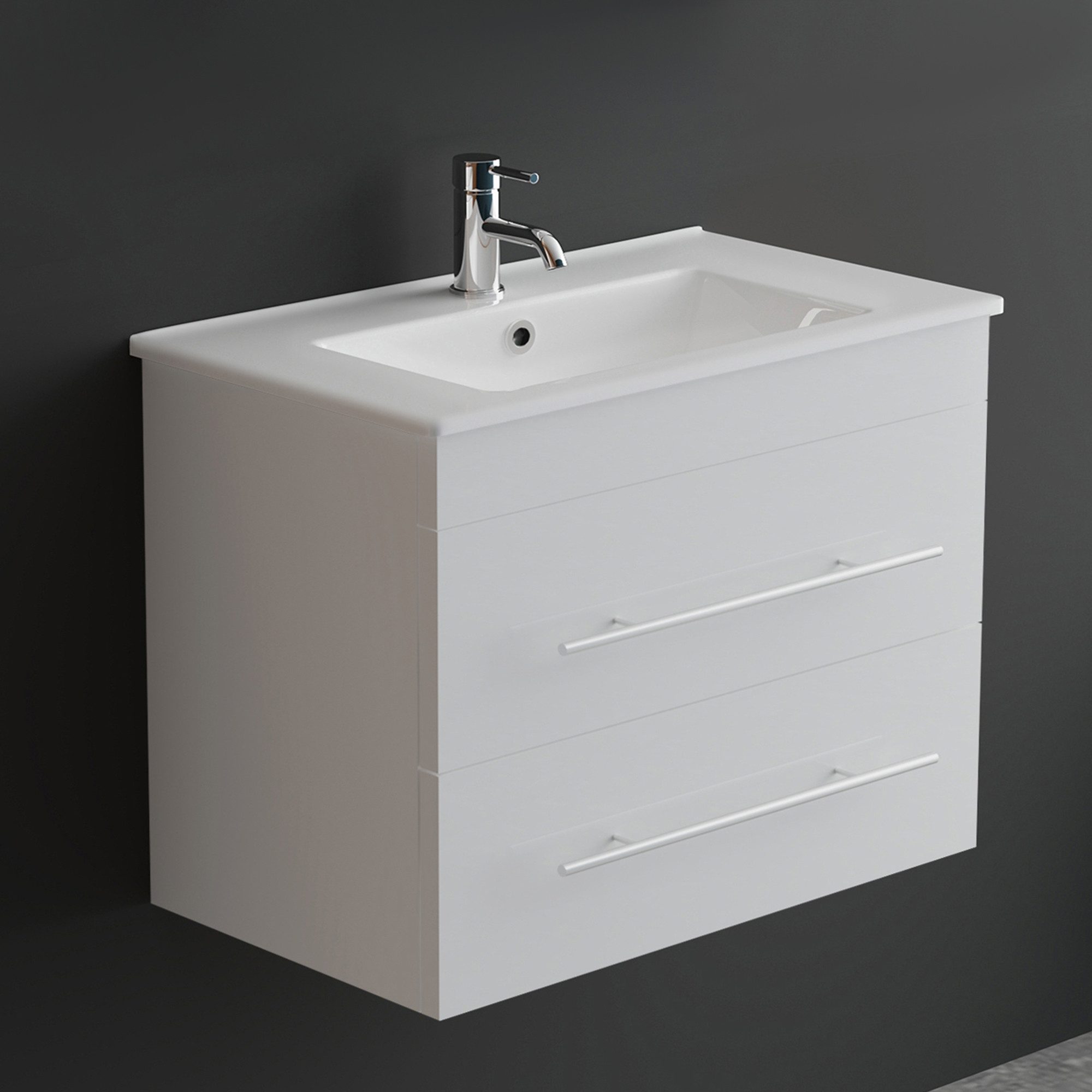 Alpenberger Badmöbel-Set Waschbecken mit Unterschrank - Waschbeckenuntersch günstig online kaufen