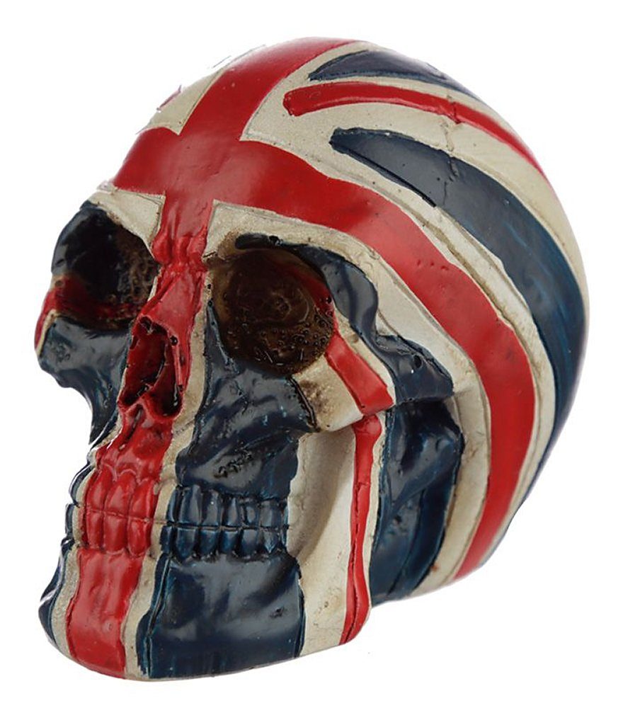 Puckator Fantasy-Figur Kleiner Gothic Totenkopf mit Union Jack, Skull, Gothic, Halloween, Sammlerfigur