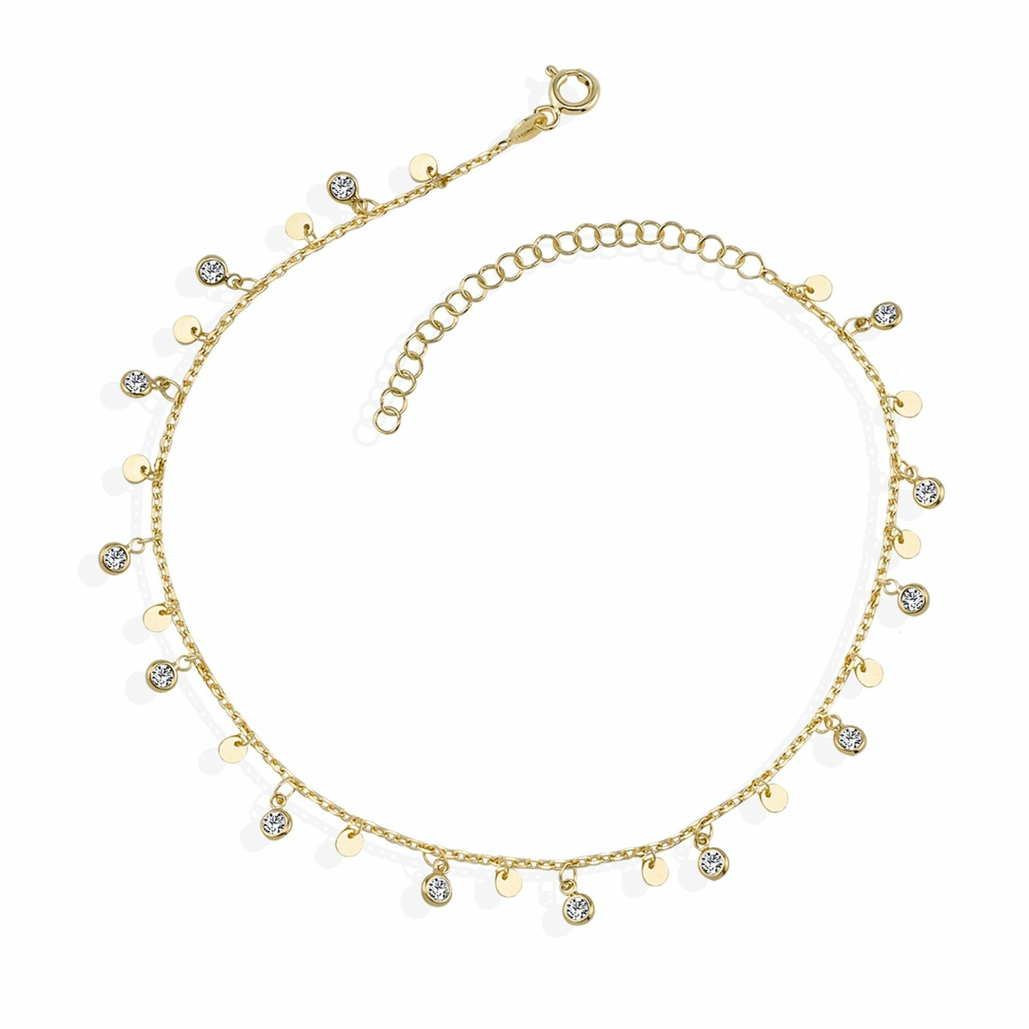 dKeniz Armband 925 Sterling Silber vergoldet Wunderkette Zirkonia