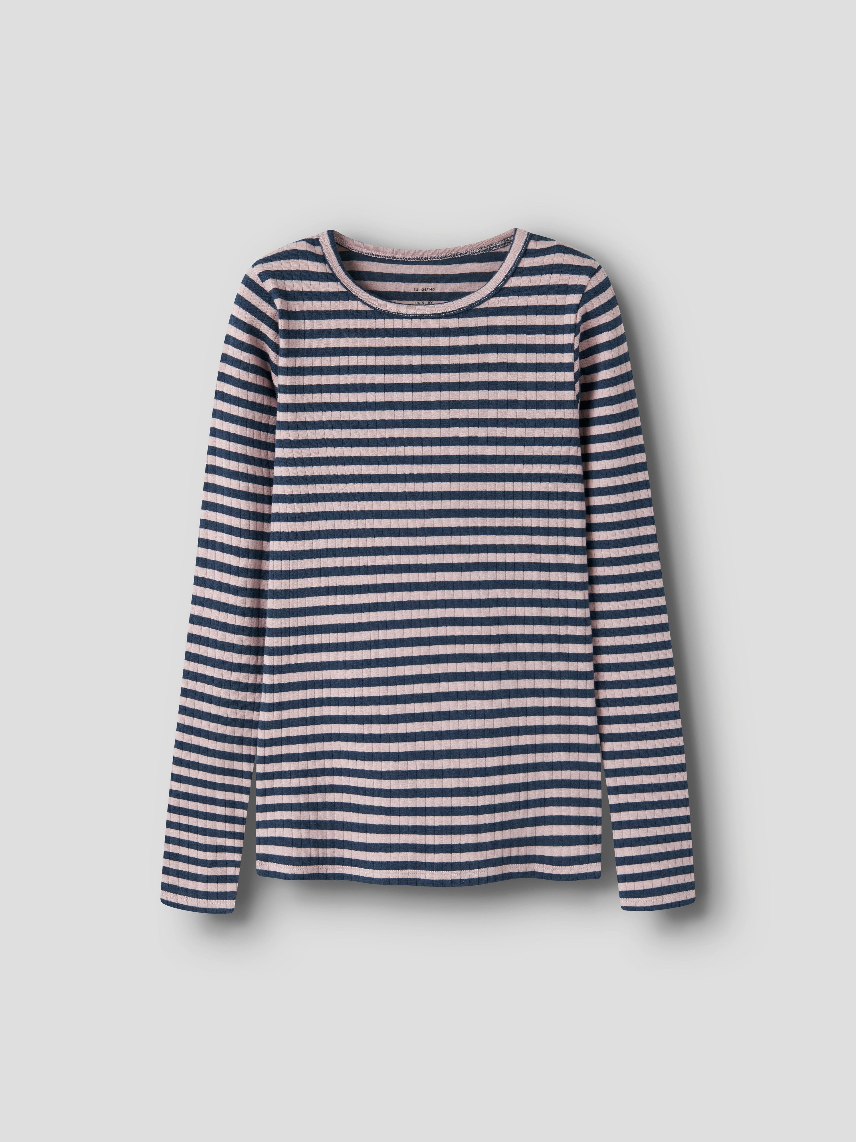 Name It Langarmshirt NKFSURAJA XSL LS TOP NOOS toller Ringel-Look in gerippter Qualität