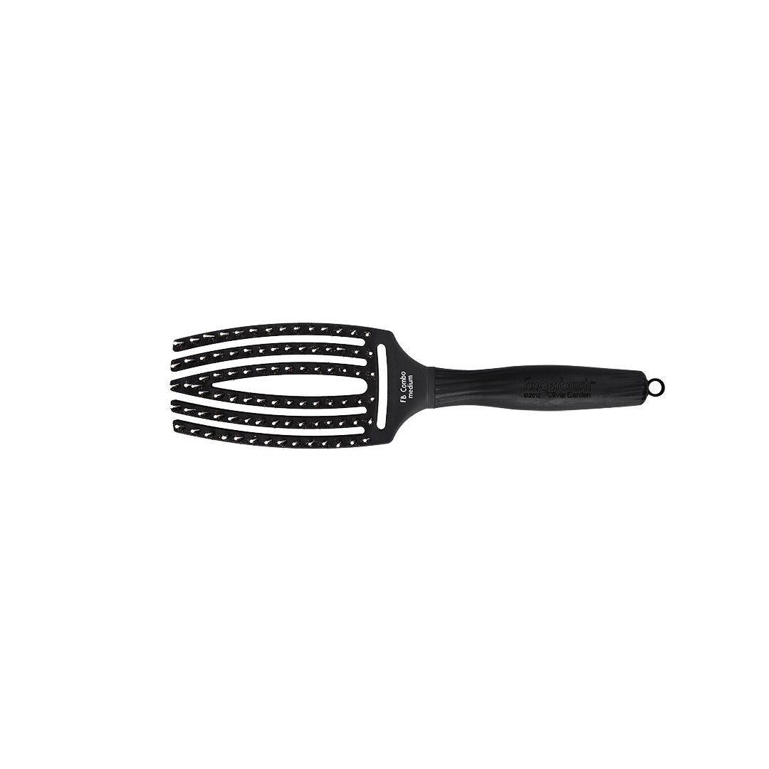 OLIVIA GARDEN Haarbürste Olivia Garden Finger Pinsel Combo Schwarz Mittel