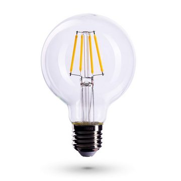 Crown LED Halogenlampe Smart Filament Glühbirne Fl08_S E27 Fassung Dimmbar 6w 2700k Warmweiß, 3Xklassisch