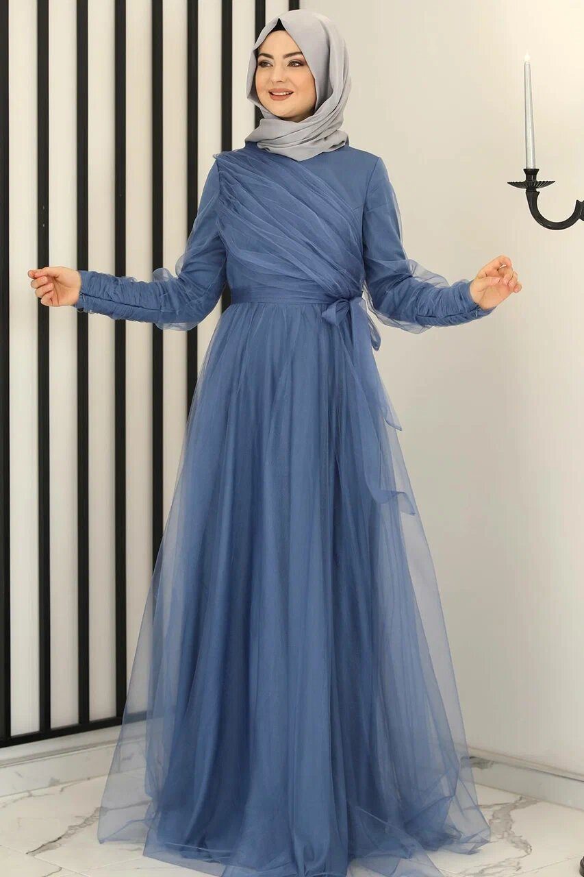 fashionshowcase Maxikleid Damen Abendkleid im Abaya-Stil günstig online kaufen