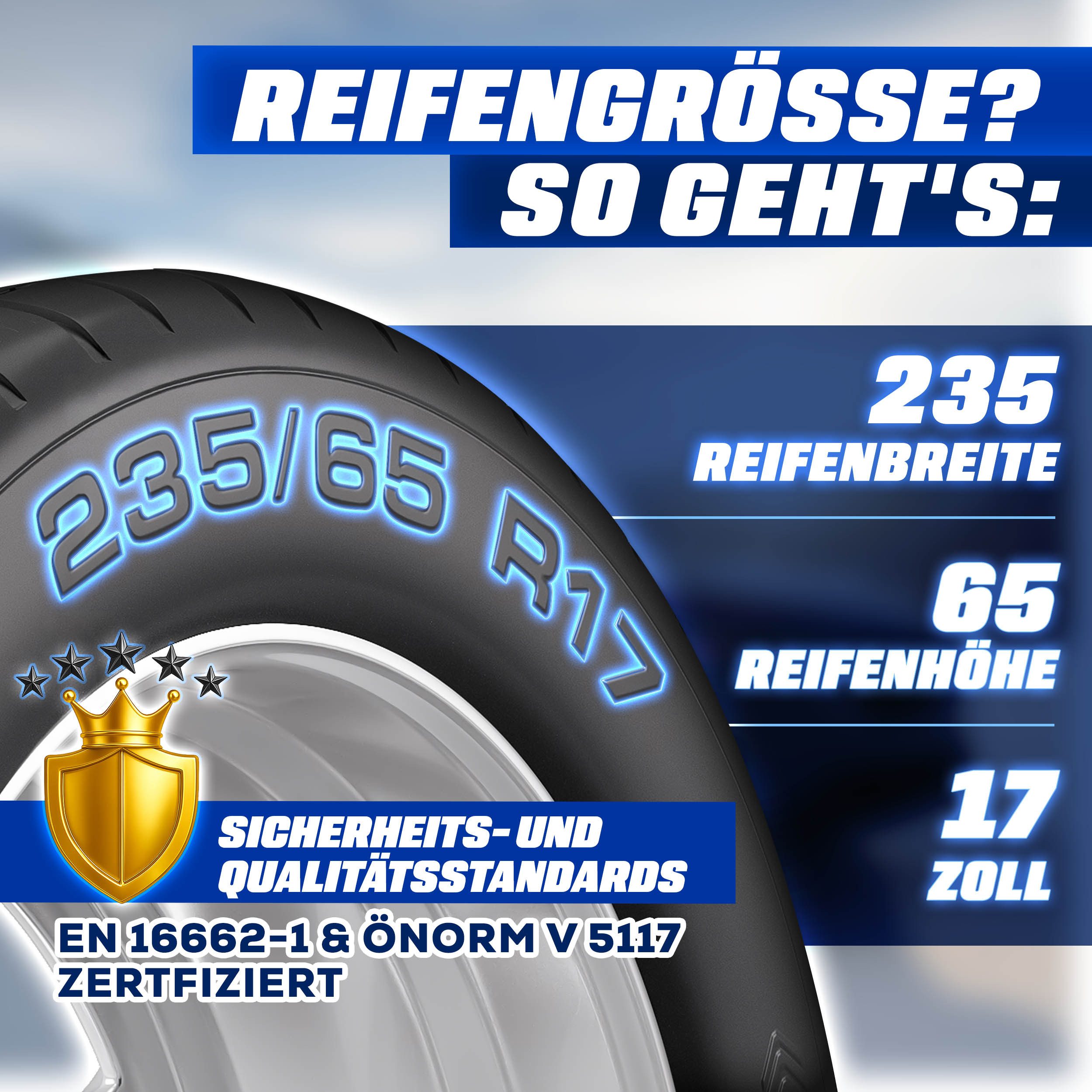 TRESKO Snow Chains 2x Snow Chain Car incl. Gloves and Storage Box, (Car Metal Tire Chains EN 16662-1 & ÖNORM V5117, Snow Chain for Front, Rear, All-Wheel Drive)