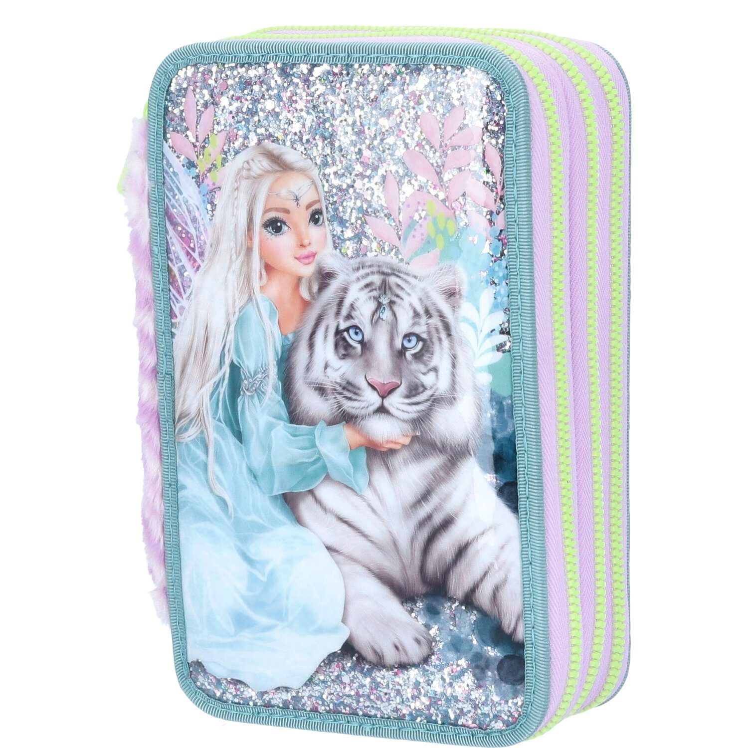 Depesche Federmäppchen Depesche 3-Fach Federtasche TOPModel Fantasy Tiger, (Stück, Stück)