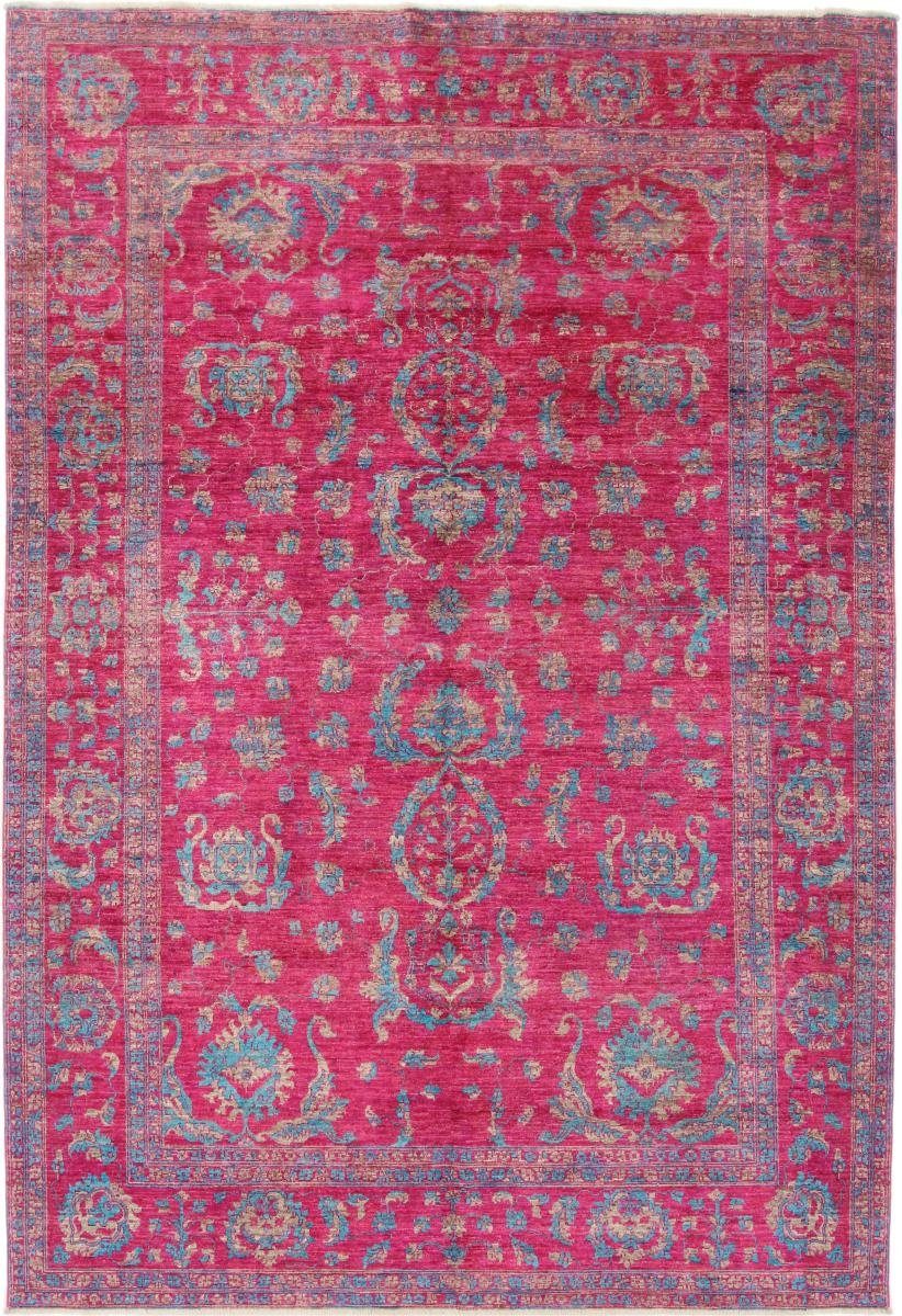 Orientteppich Colored Ziegler Farahan 207x300 Handgeknüpfter Moderner, Nain Trading, rechteckig, Höhe: 6 mm