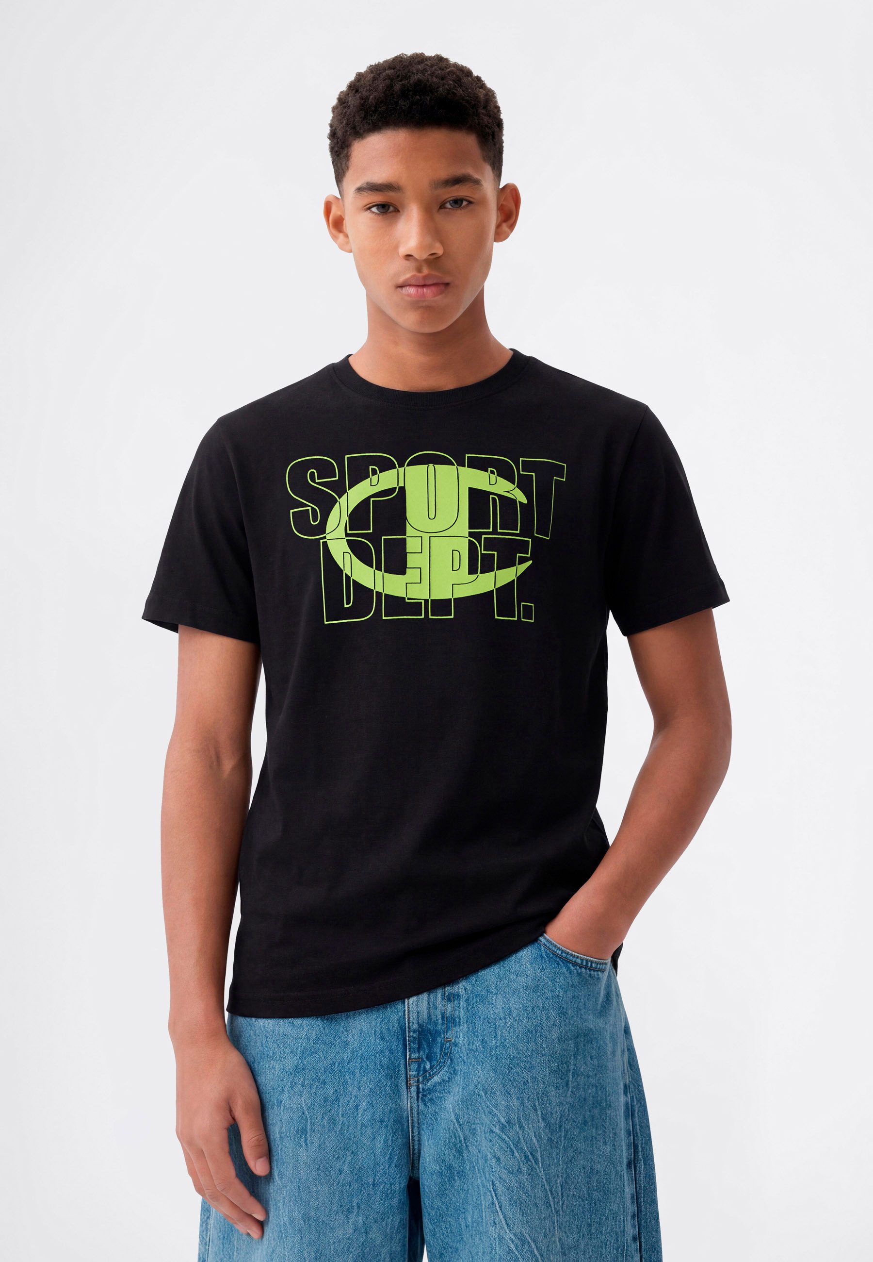 Champion T-Shirt SPORTWEAR T-SHIRT Standard Fit für Kinder und Jugendliche, Kurzarmdesign, aus Baumwolle, Standard Fit