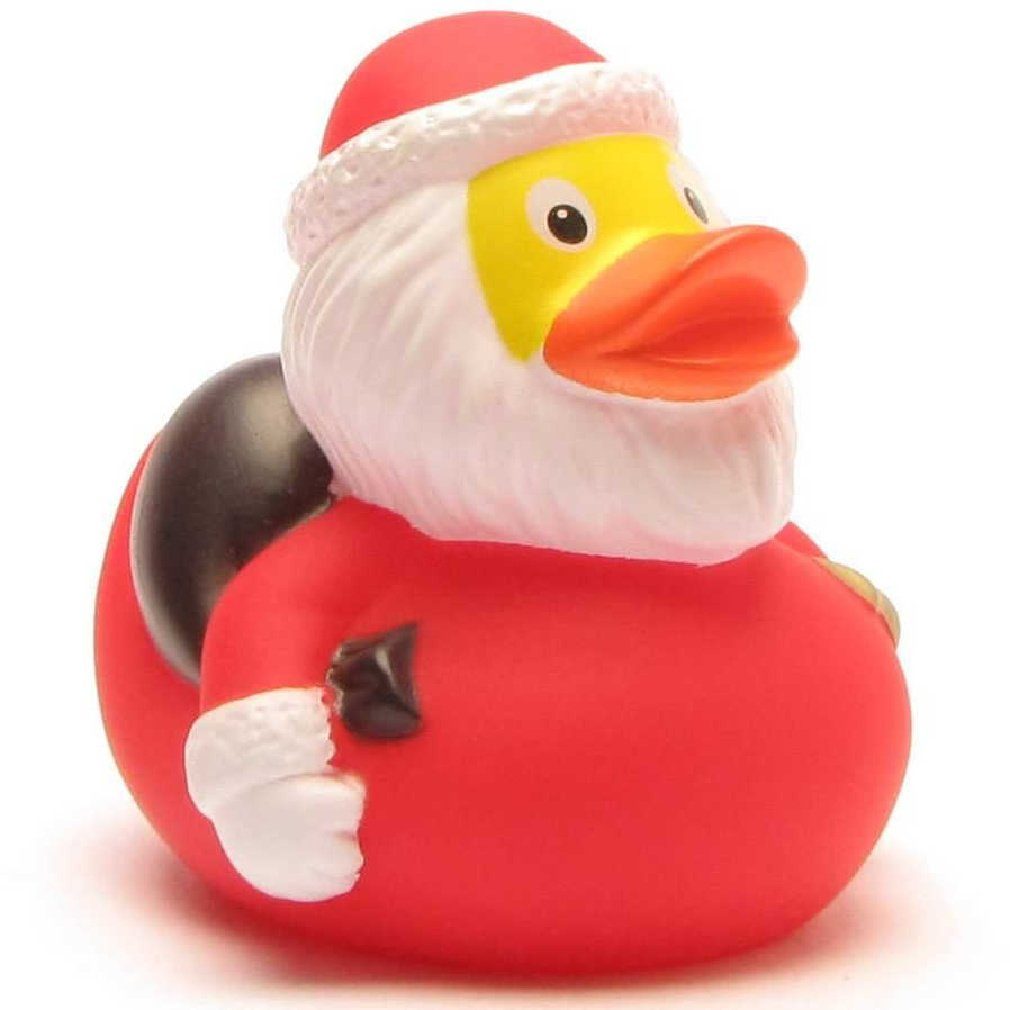 Spielzeug Badewannenspielzeug Duckshop Badespielzeug Badeente Weihnachtsmann mit Sack und Glocke - Quietscheente