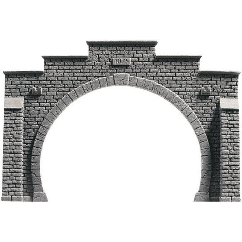 Modelleisenbahn-Tunnel Tunnelportal "PROFI-plus", 2 Gleisig, unlackiert