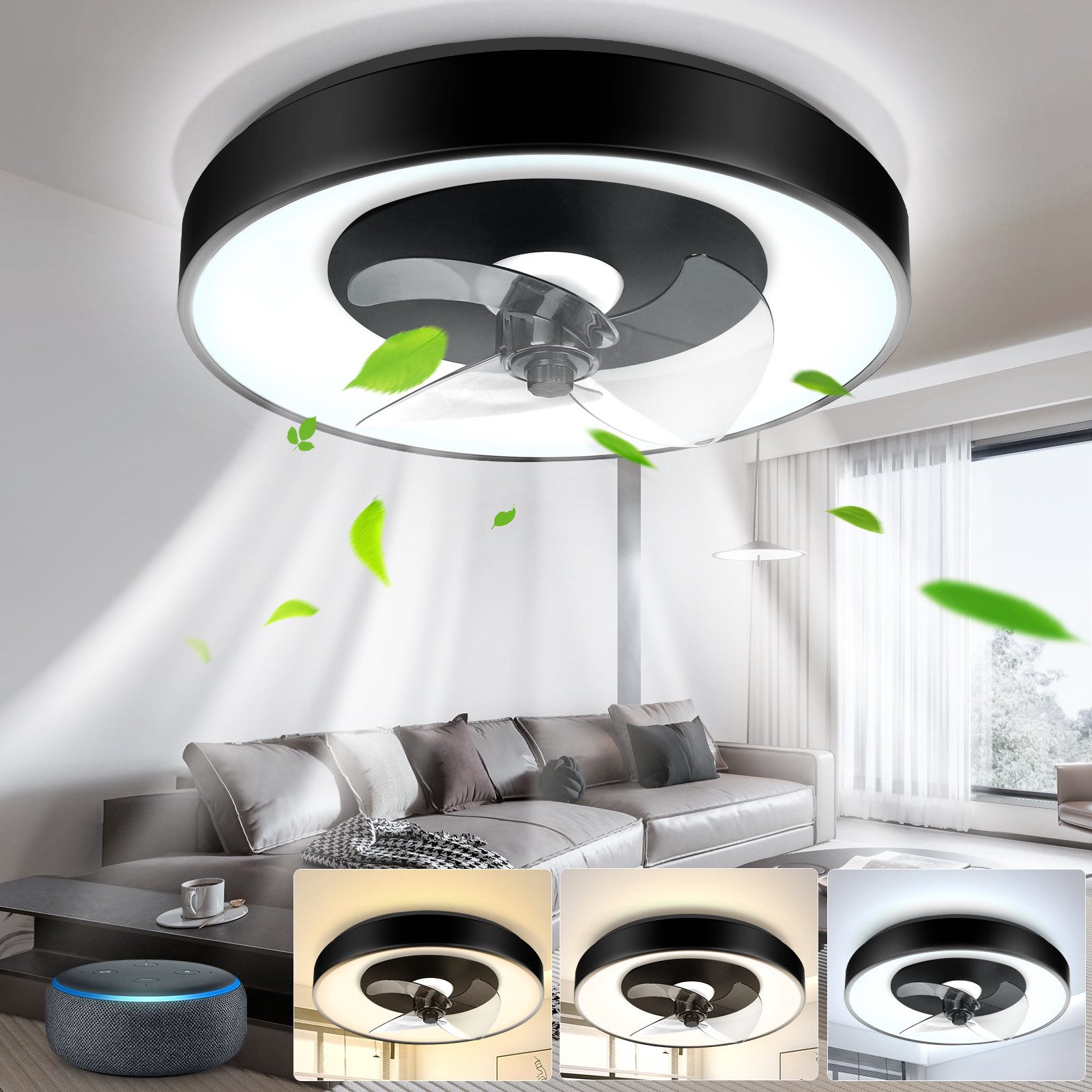 Aigostar Deckenventilator Smart Deckenventilator mit Alexa,4400LM, 2700K-65 günstig online kaufen