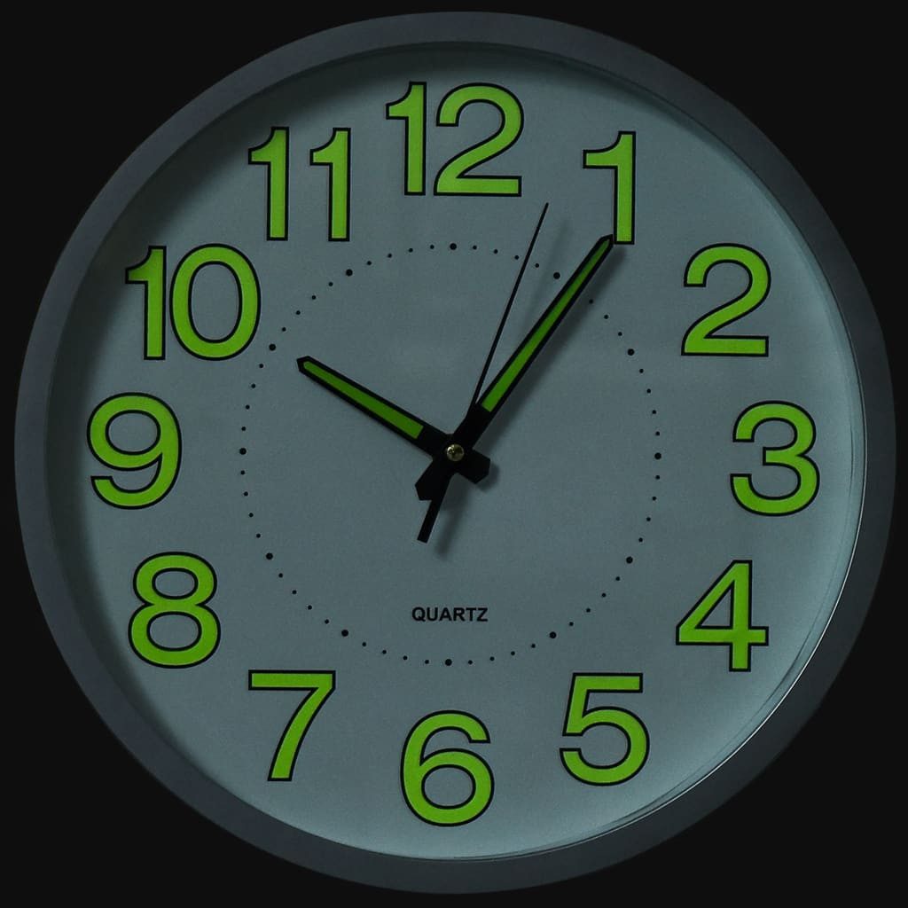 vidaXL Uhr Leuchtende Wanduhr Weiß 30 günstig online kaufen
