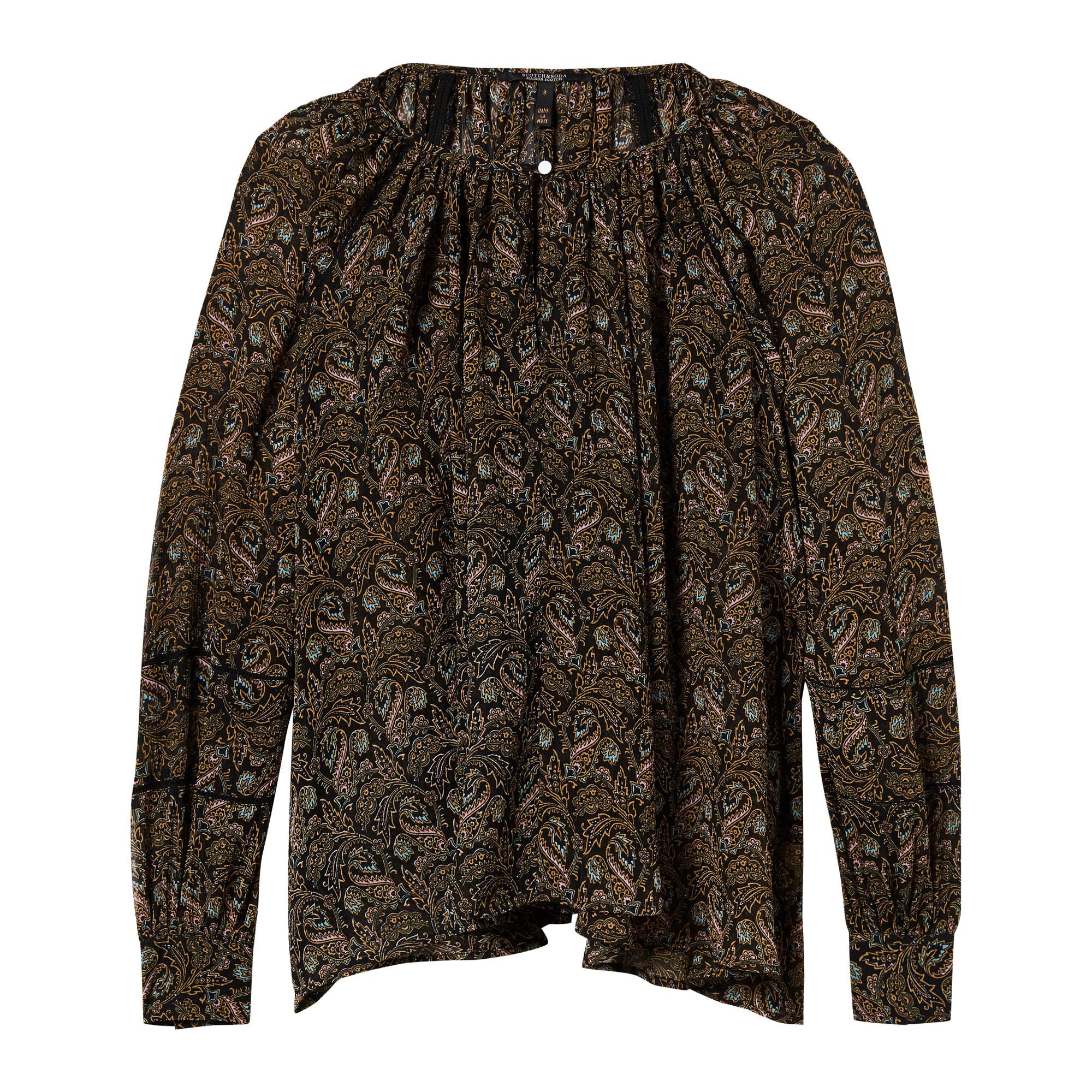 Maison Scotch Langarmshirt Maison Scotch Damen Top Voluminous Sheer Top 146525