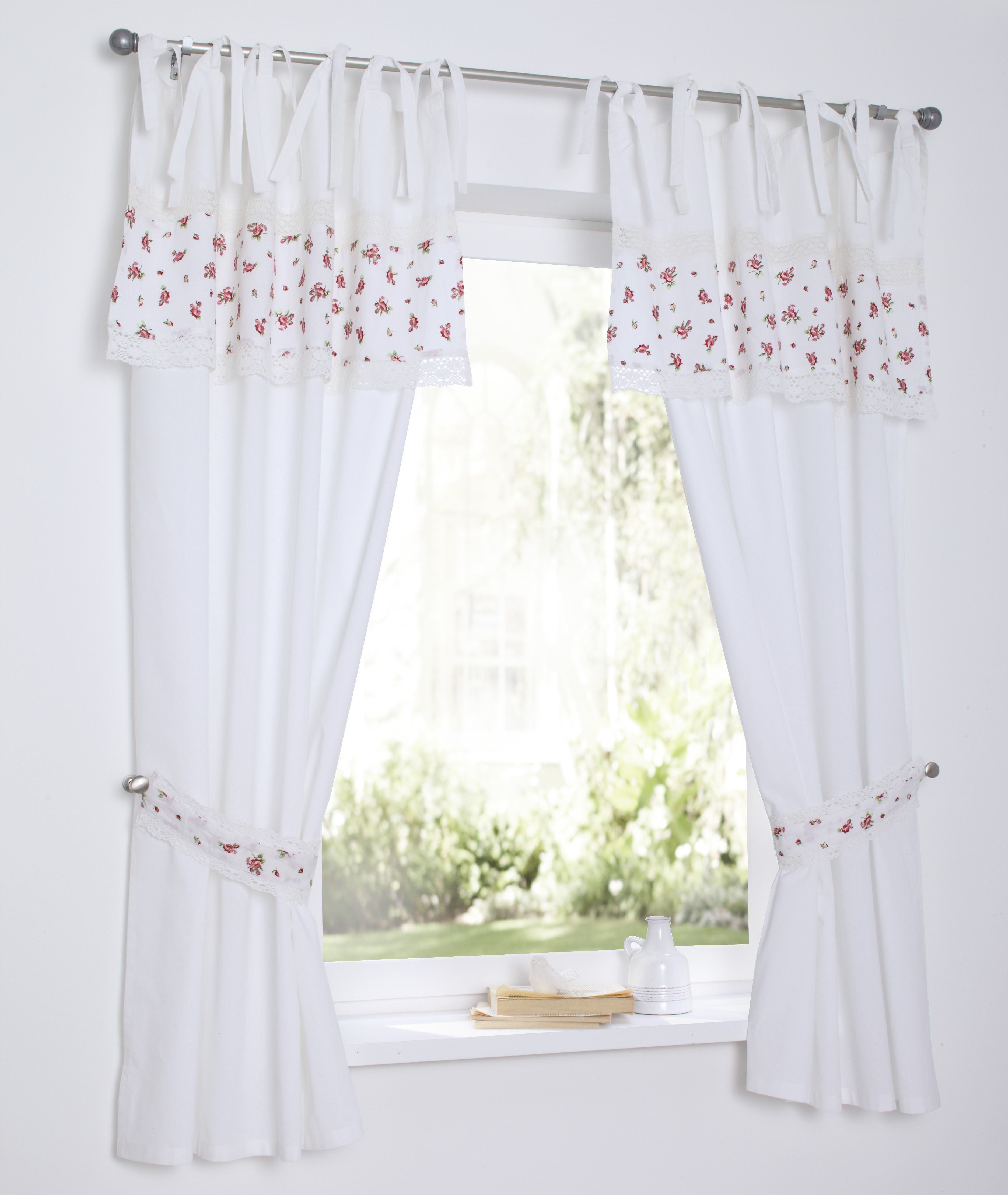 Kutti Vorhang Lavie (1 St), Bindebänder, blickdicht, Kurzgardine mit Raffha günstig online kaufen