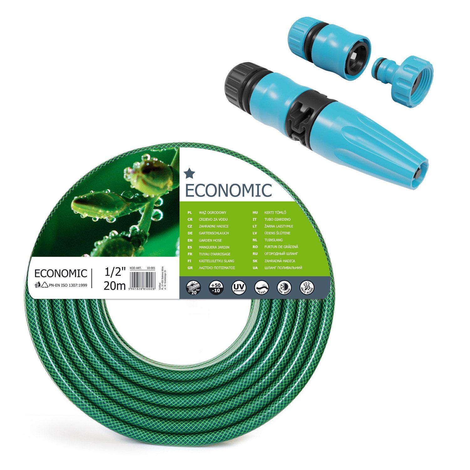 Cellfast Gartenschlauch 10-001 + 50-500, (1 St)