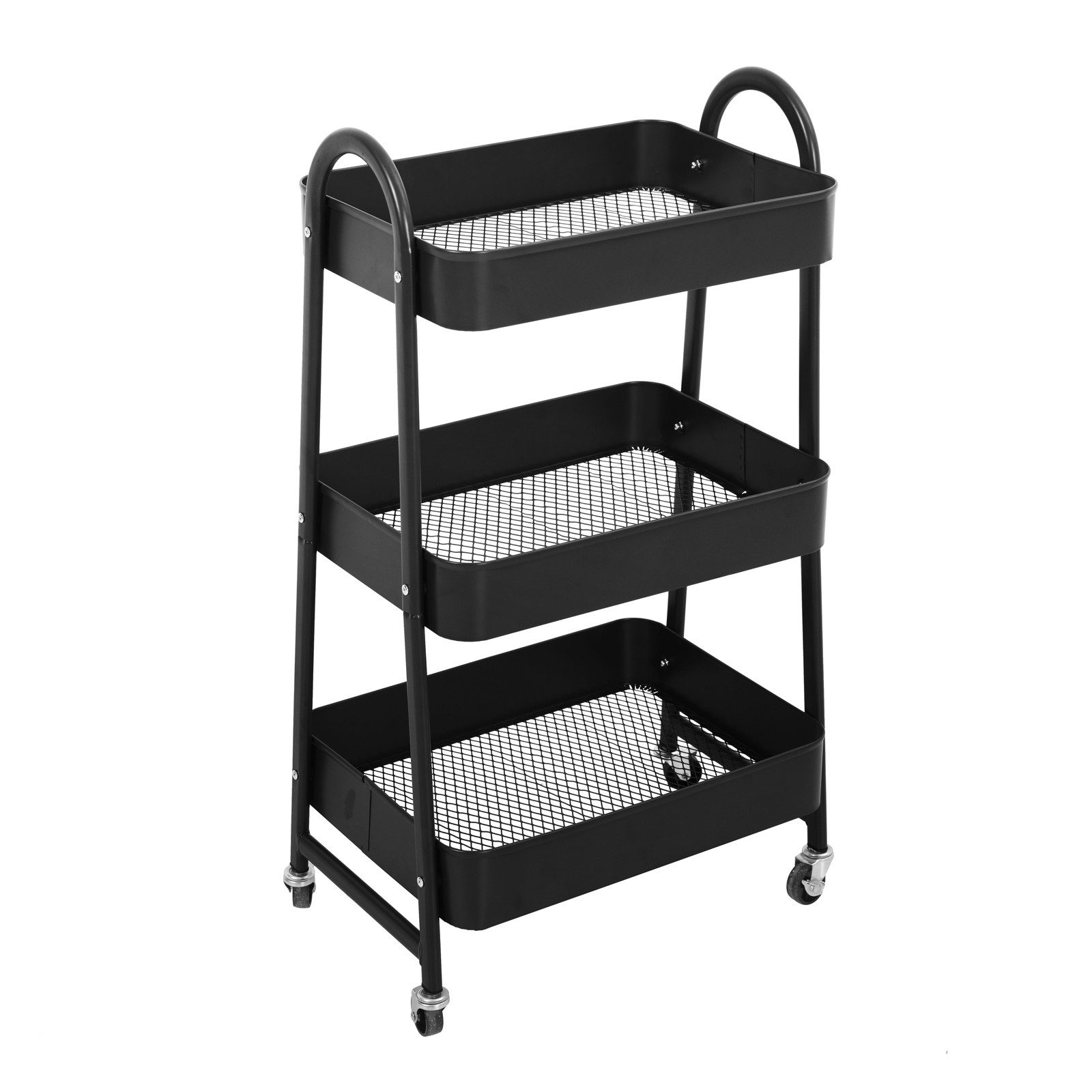 SVITA Servierwagen, mit Rollen, 3 Ebenen, Küchenwagen, klein, Rollwagen, Sc günstig online kaufen