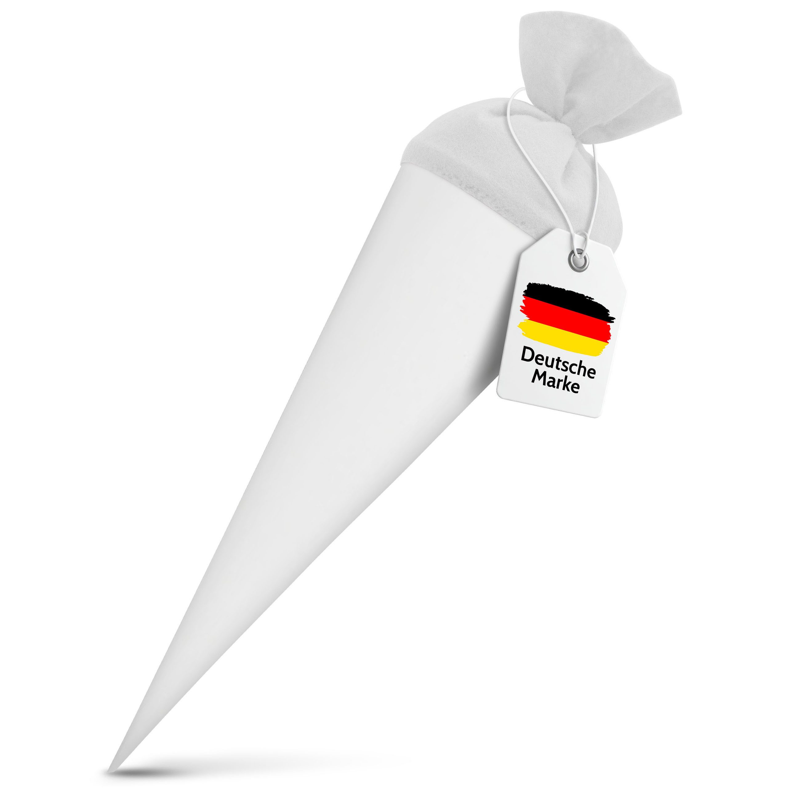 itenga Schultüte itenga Bastelschultüte 70cm mit Filzverschluss WEISS