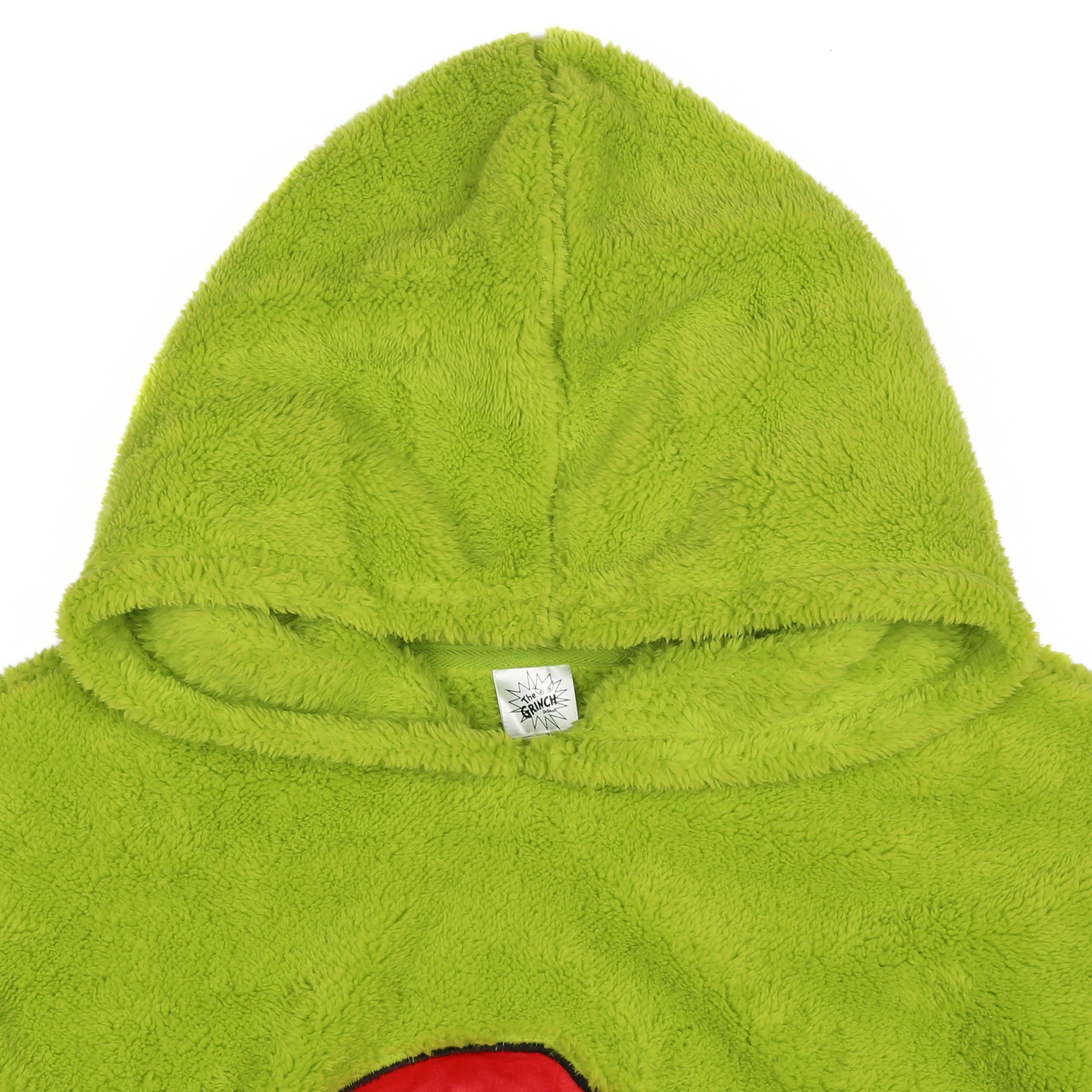 Sarcia.eu Bademantel Grinch Grün, Unisex-Kapuzen-Sweatshirt/Mantel/Decke, Snuddie