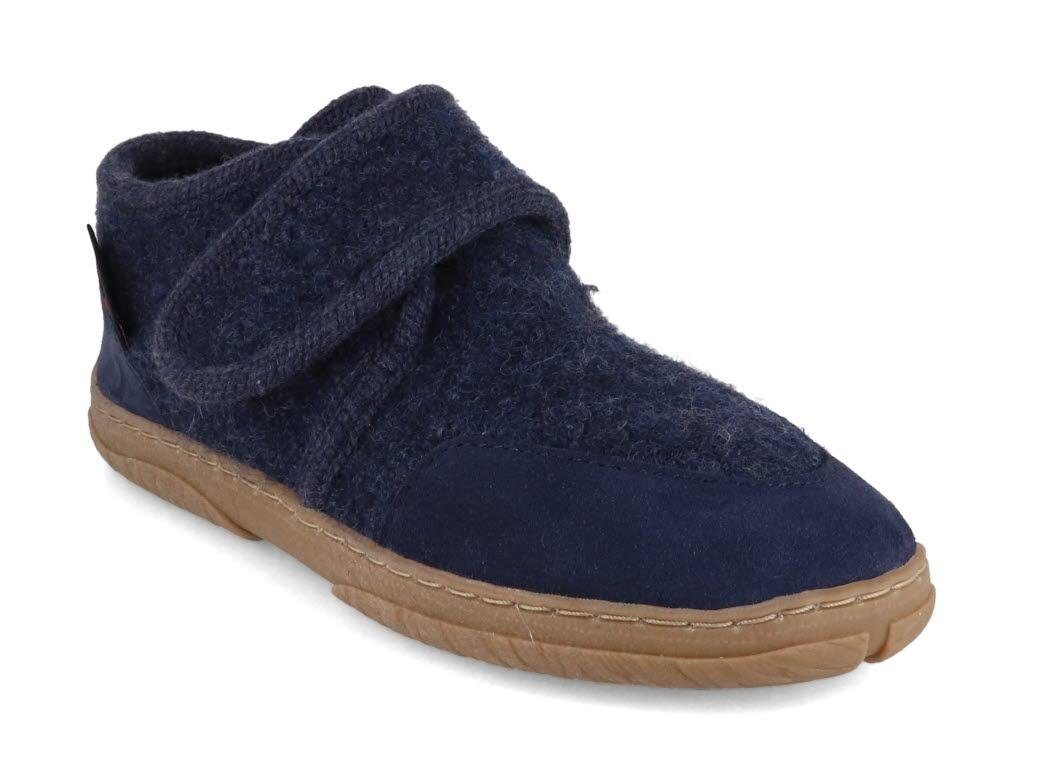 Haflinger Kinder Klett Hausschuhe Fritzi, jeans, Slipper, Jungen, Winter  Hausschuh temperaturregulierend