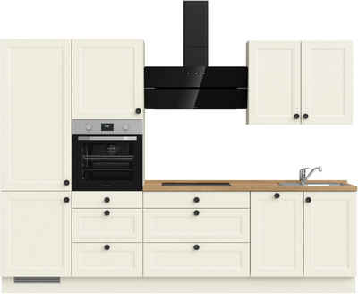 nobilia® Küchenzeile "Cascada premium", vormontiert, Ausrichtung wählbar, Breite 300 cm, mit E-Geräten
