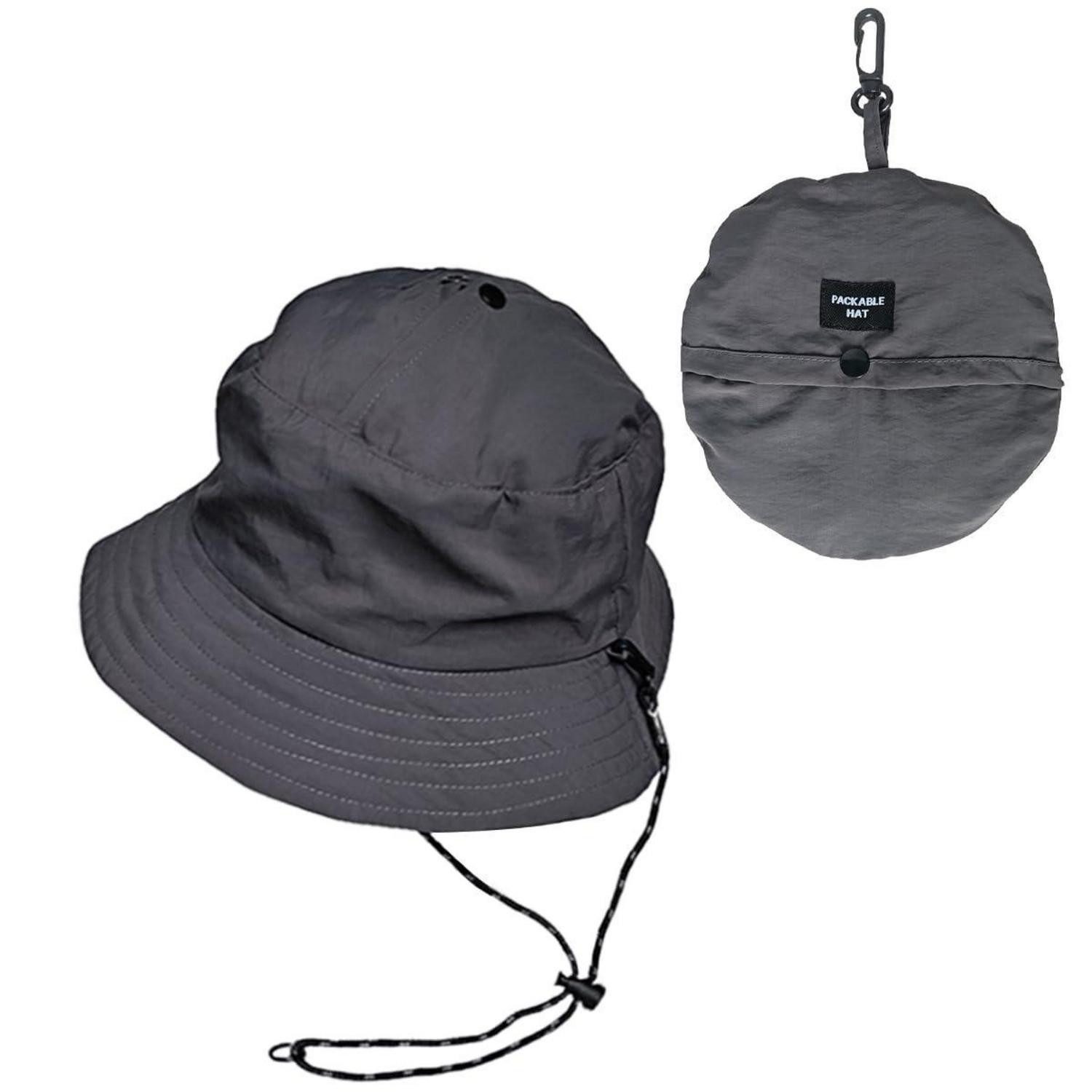 LuxusKollektion Regenhut Regenhut Herren Damen Fischerhut Anglerhut Sonnenhut 55-58 Grau