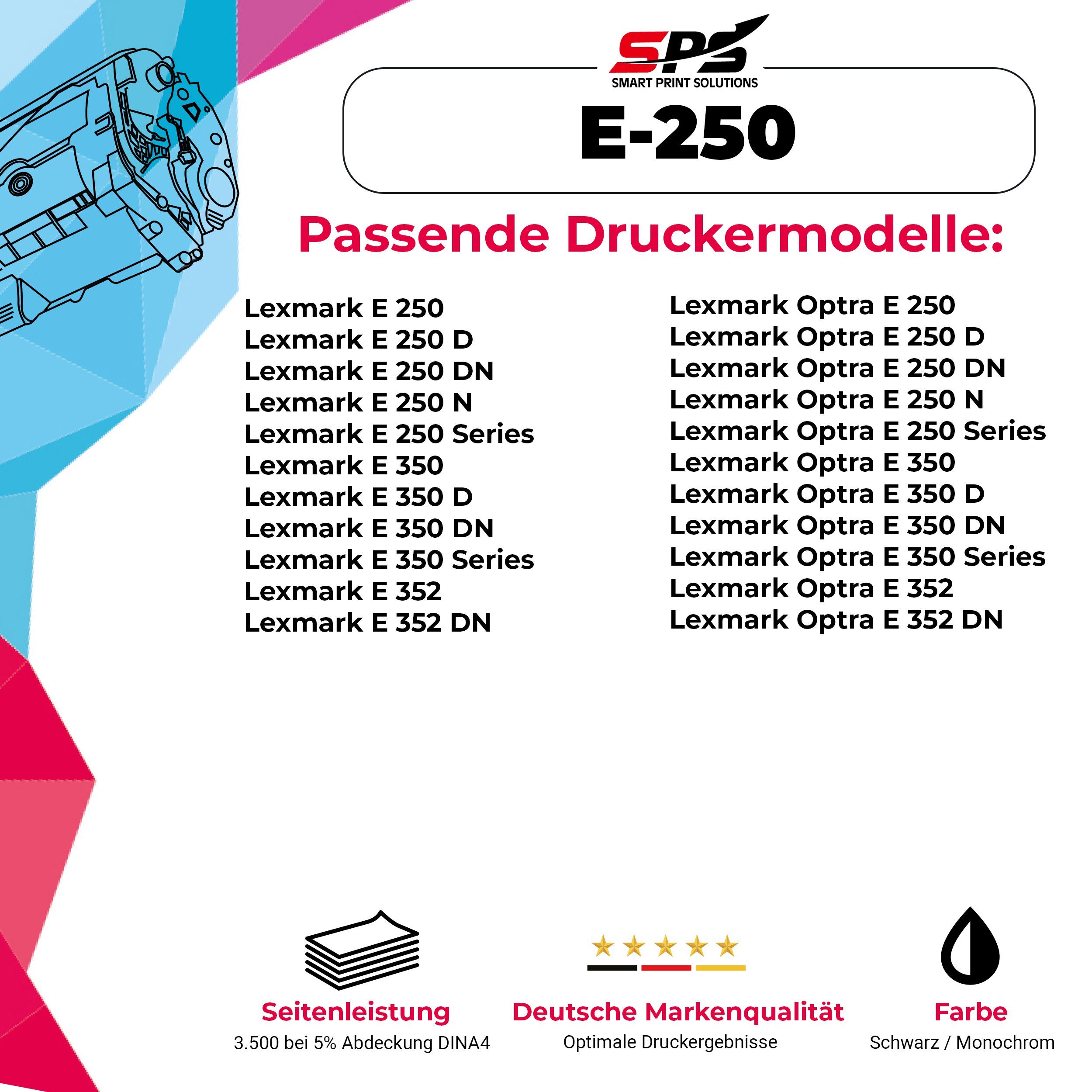 SPS Tonerkartusche Kompatibel für (1er Pack) Lexmark E E250A21E, 250 Optra