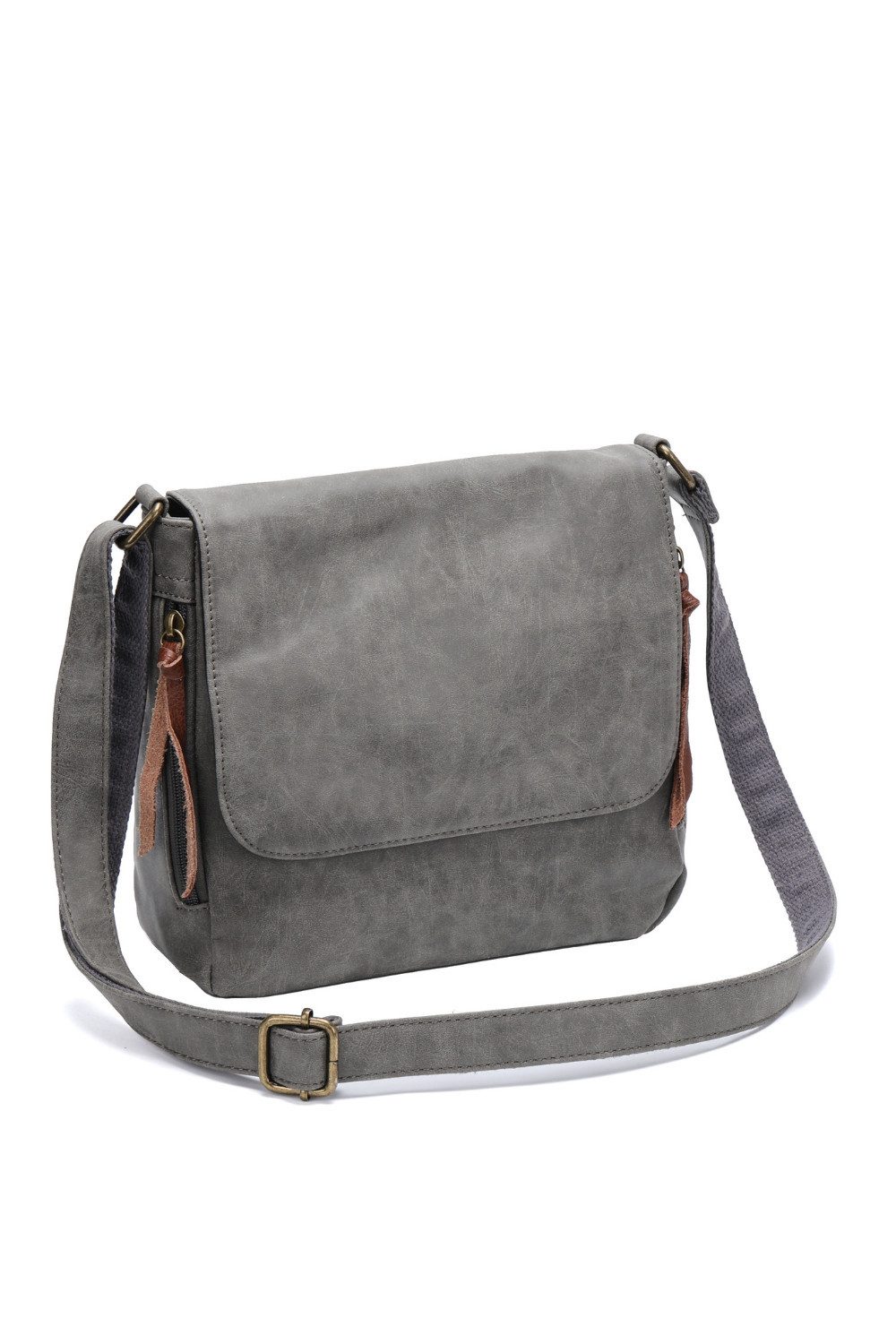 BRISE TASCHE Schultertasche Vintage Chic Canvas Umhängetasche mit Reißverschluss