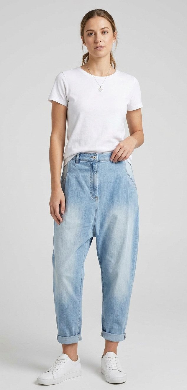 S. Woman Haremsjeans Damen Loose-Fit Denim im Harem-Style