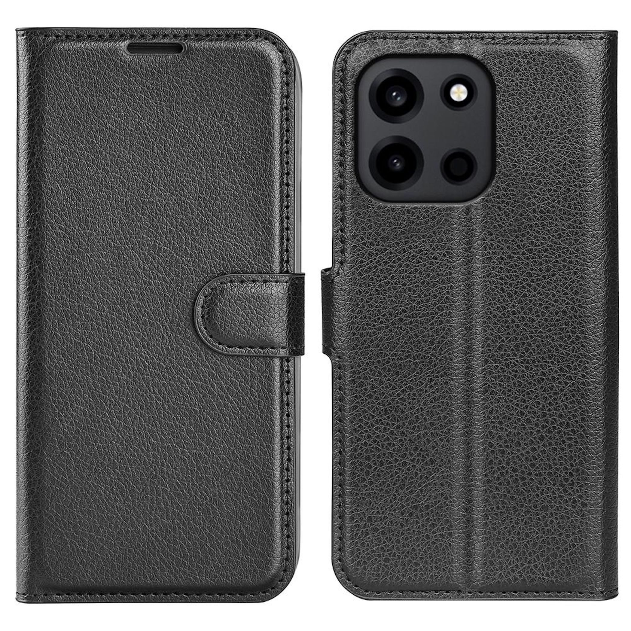 Wigento Handyhülle Klapphülle für OnePlus Nord 6 Kunstleder Wallet Schutz Tasche 6,78 Zoll, Kunstleder Hülle mit Kartenfächern und Standfunktion