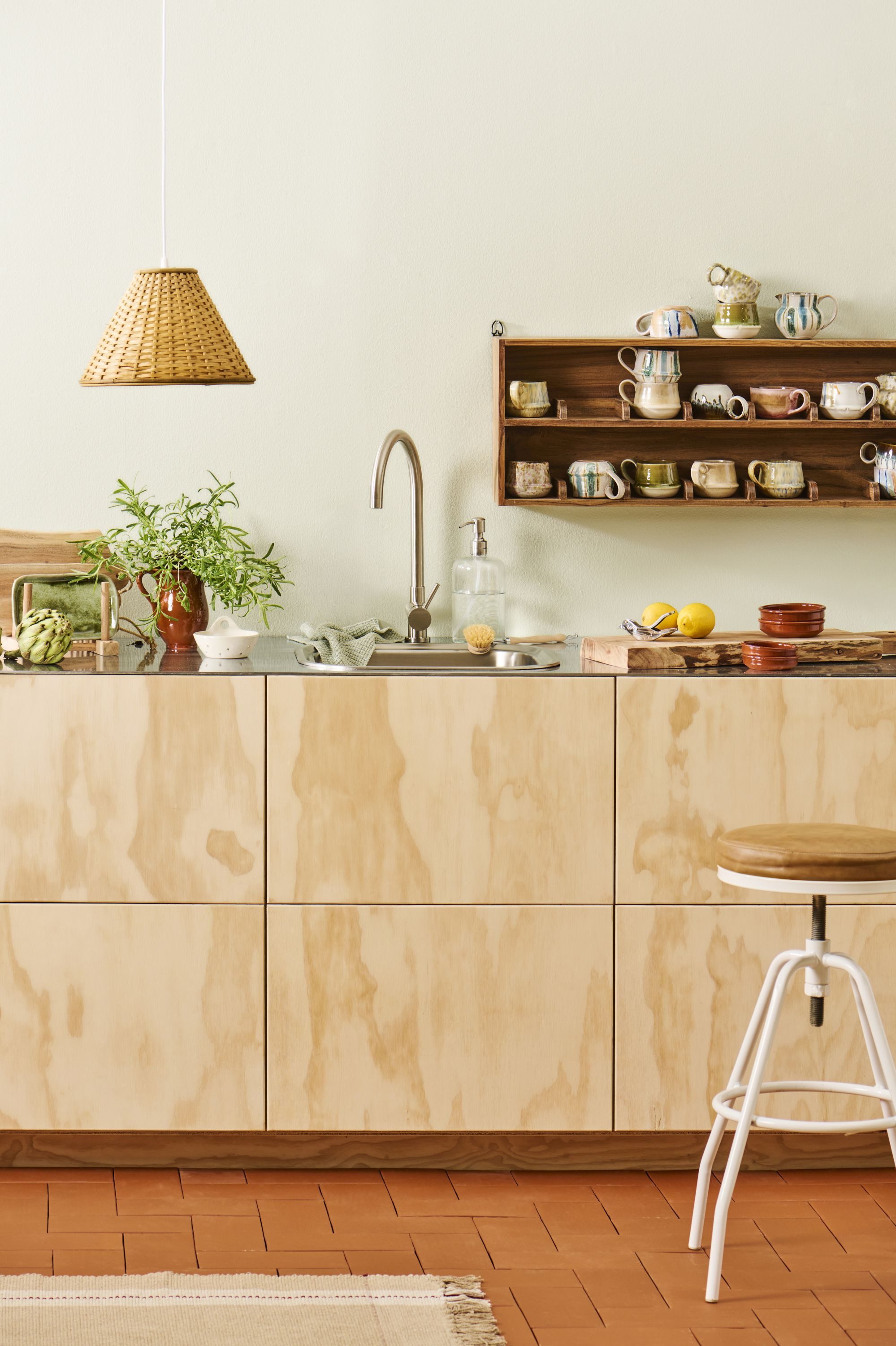 Ib Laursen Wandregal Laursen Wandregal Regal 2 Ablagen mit Fachteilern 16 Fächer Holz