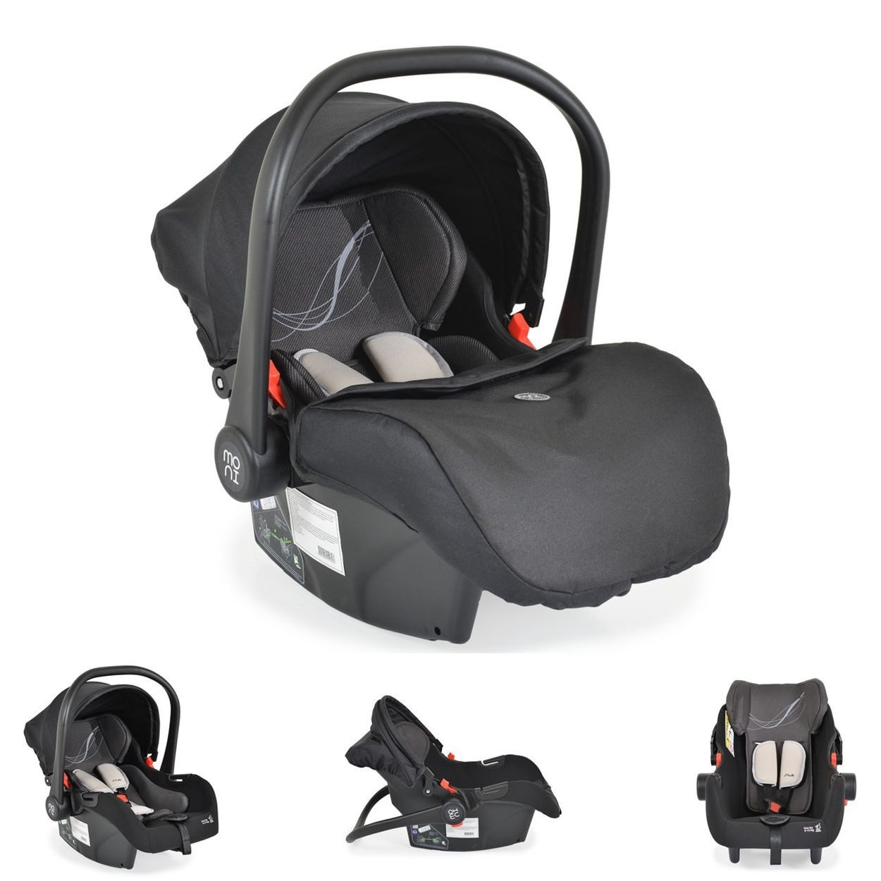 Moni Babyschale Multi (40 - 87 cm), ab: 0, bis: 0.5, Gruppe 0+, Fußabdeckung, Kopfstütze, Gurt, i-Size, Polyester