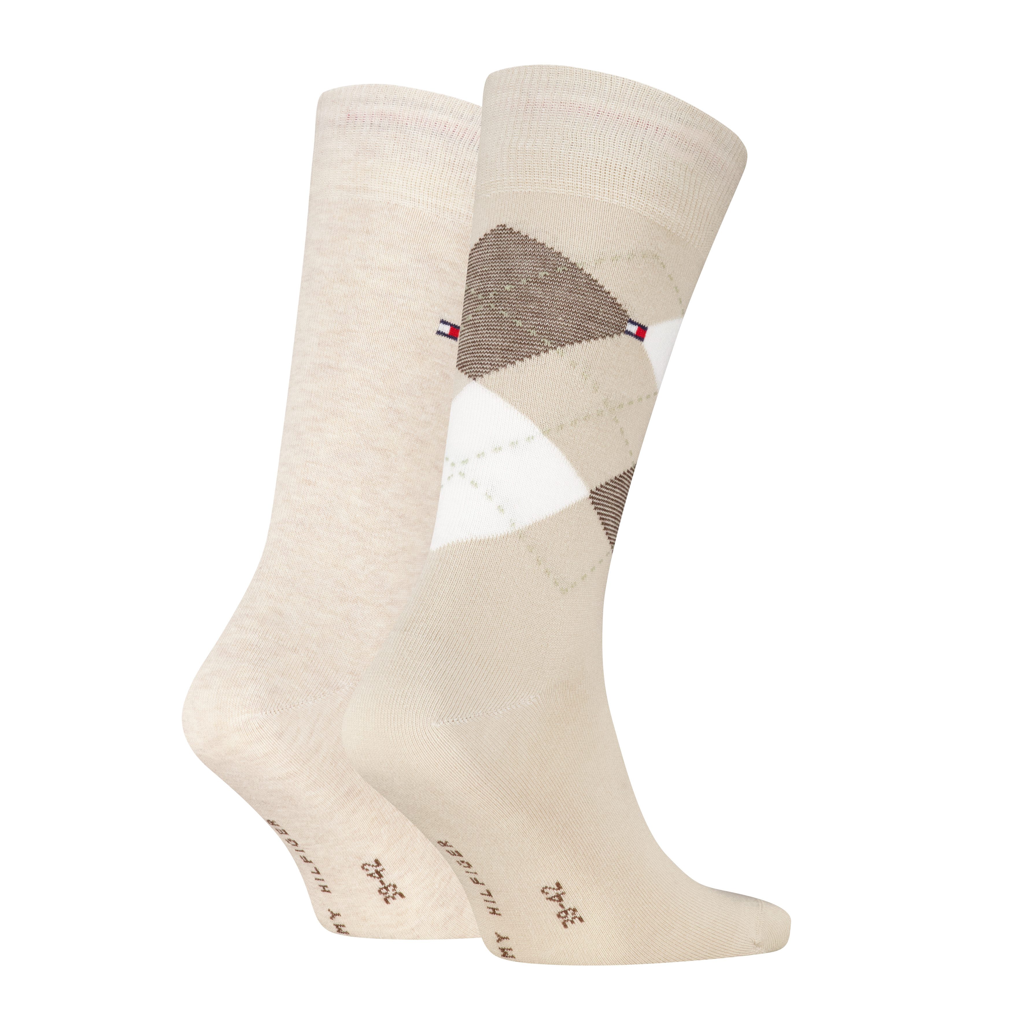 Tommy Hilfiger Socken TH MEN SOCK CHECK 2P (2-Paar, 2 Paar) mit klassischem Argyle-Design