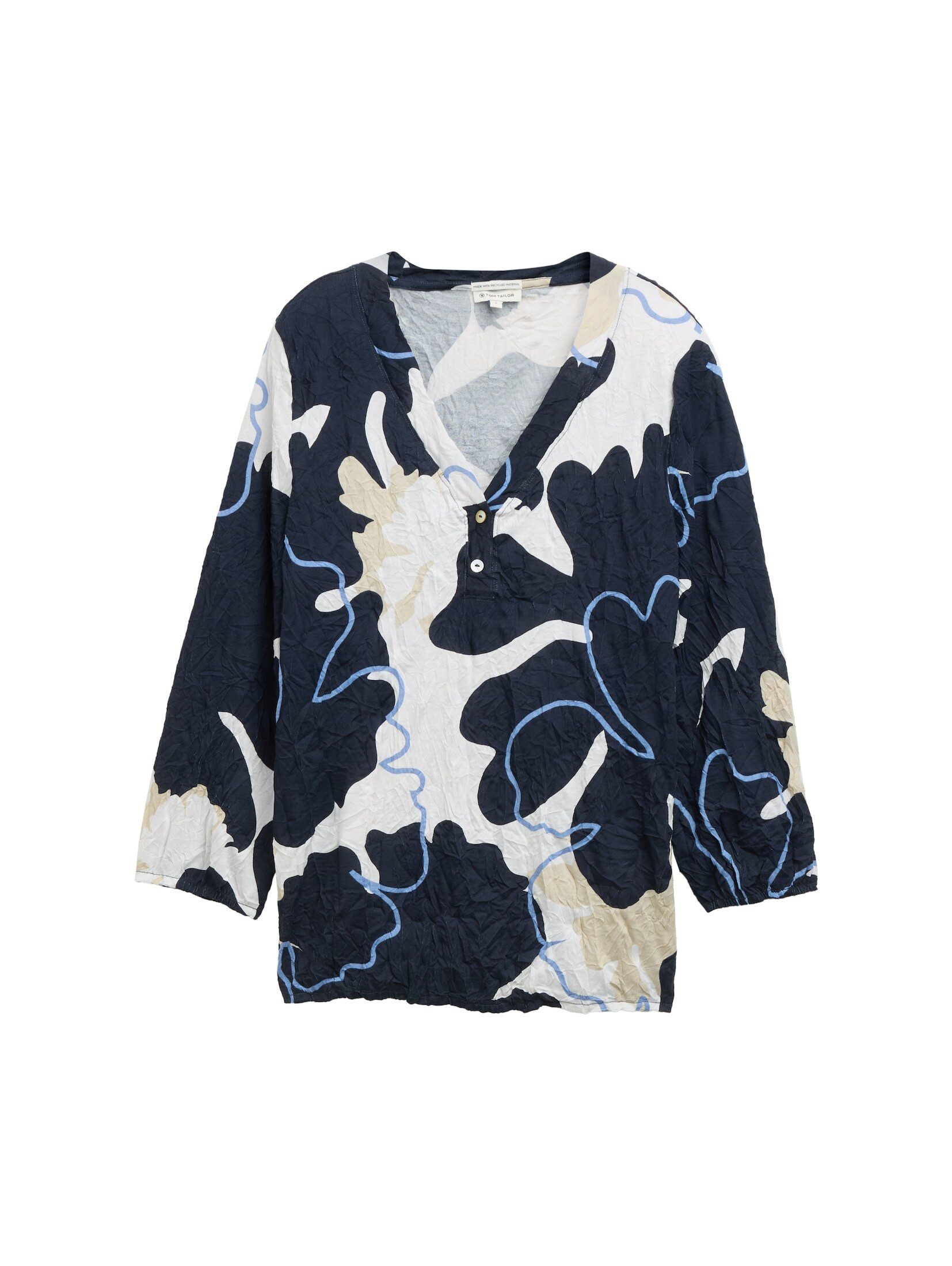 TOM TAILOR 3/4-Arm-Shirt Crinkle Blusenshirt Crinkle günstig online kaufen