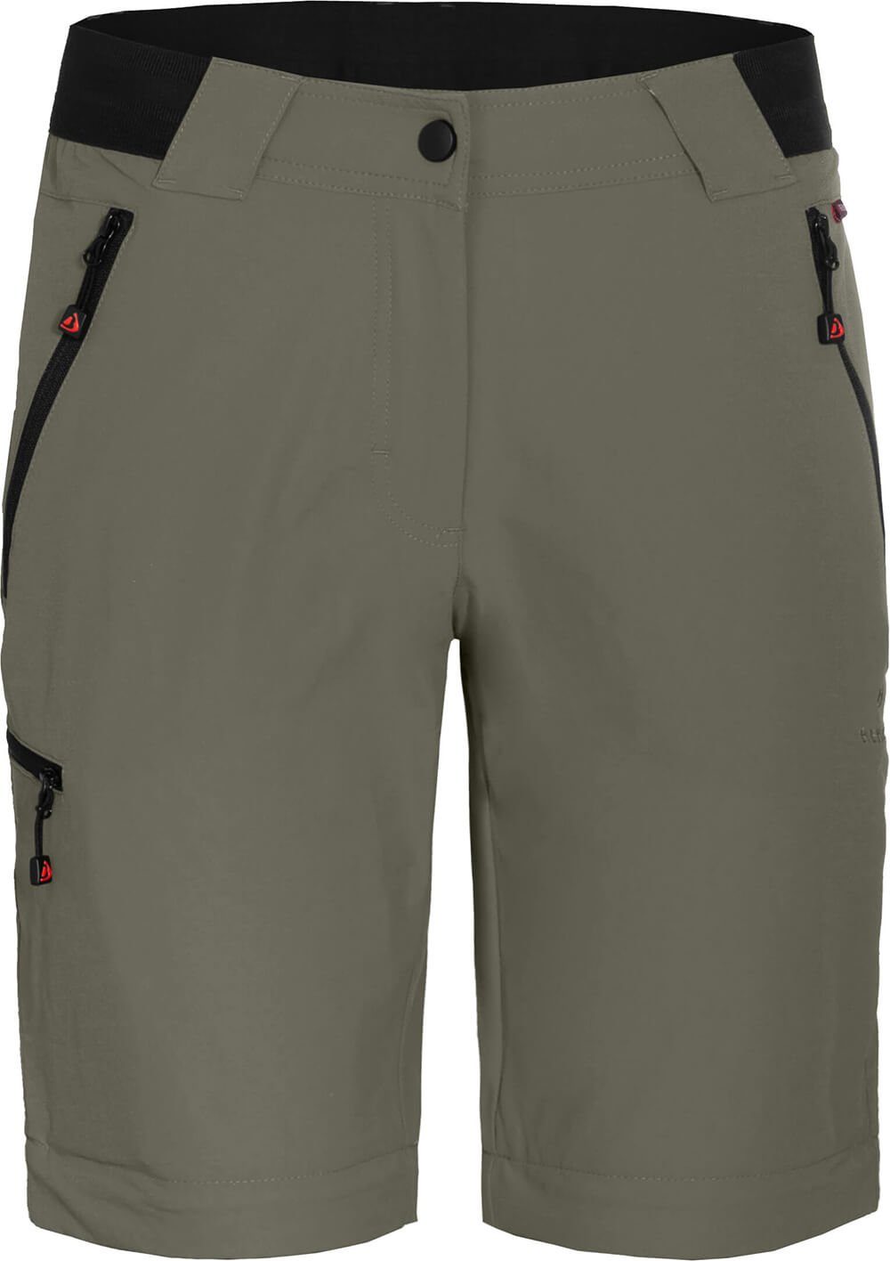 Bergson Outdoorhose VIDAA COMFORT Zipp-Off Damen Wanderhose, leicht, strapazierfähig, Normalgrößen, grau/grün