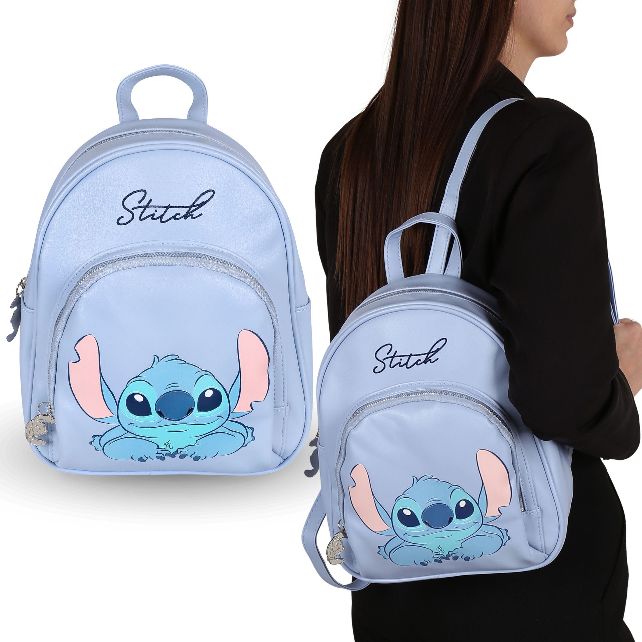 Disney Cityrucksack DISNEY Stitch Rucksack für Mädchen – 25 × 9 × 31 cm, Öko-Leder