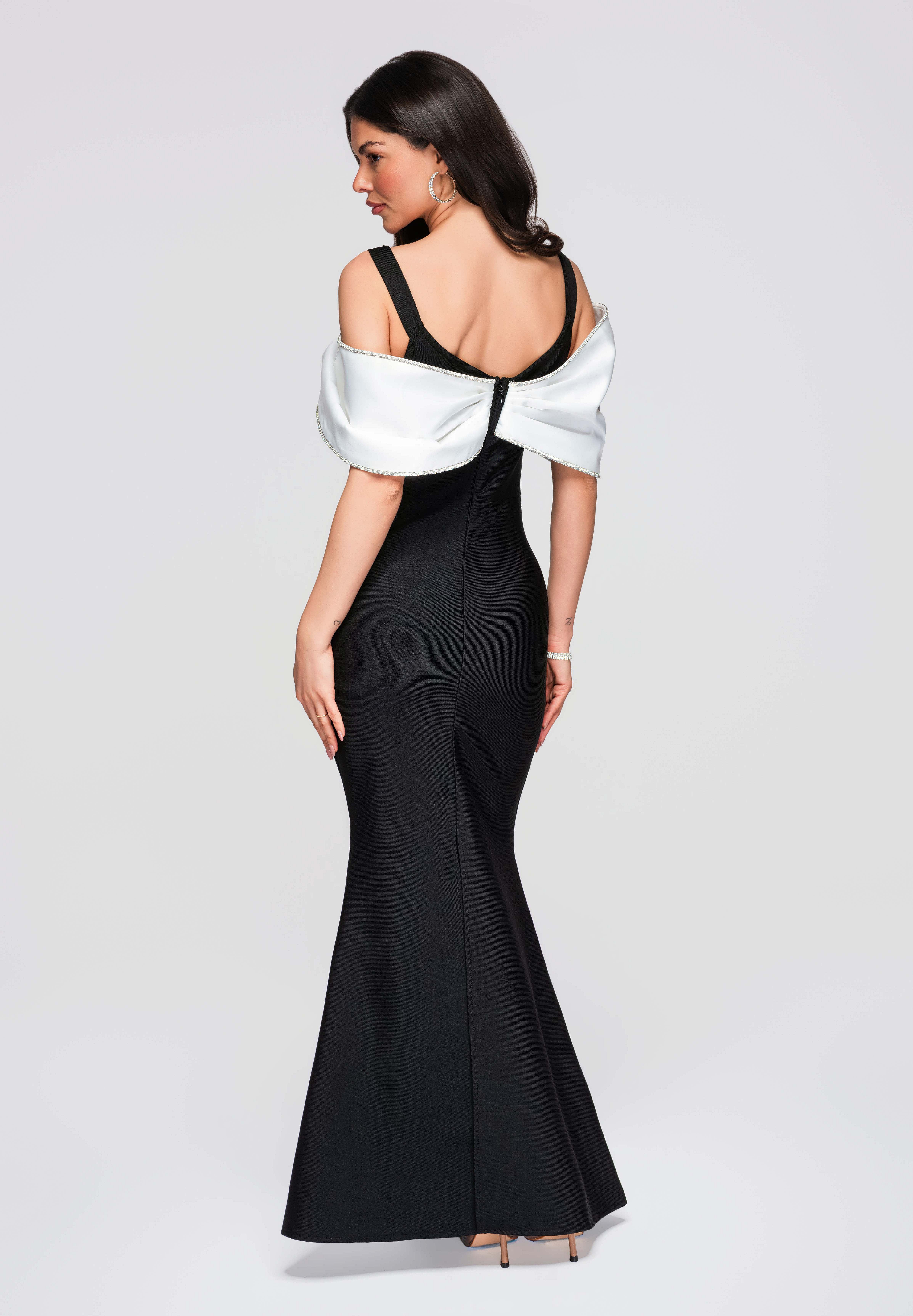 OMBRE Abendkleid Elegantes Bandage-Maxikleid mit Schmuckdetail figurbetonter Bandage-Schnitt