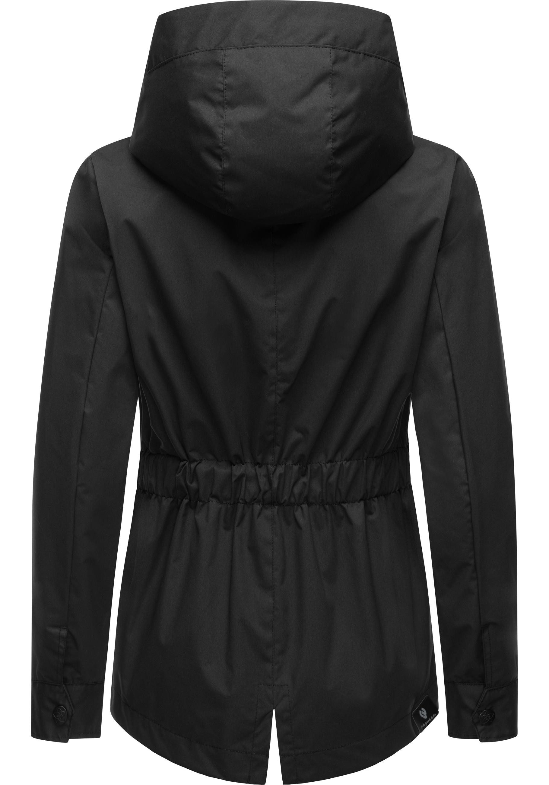 Ragwear Outdoorjacke Monade Übergang stylische Übergangsjacke mit großer Kapuze