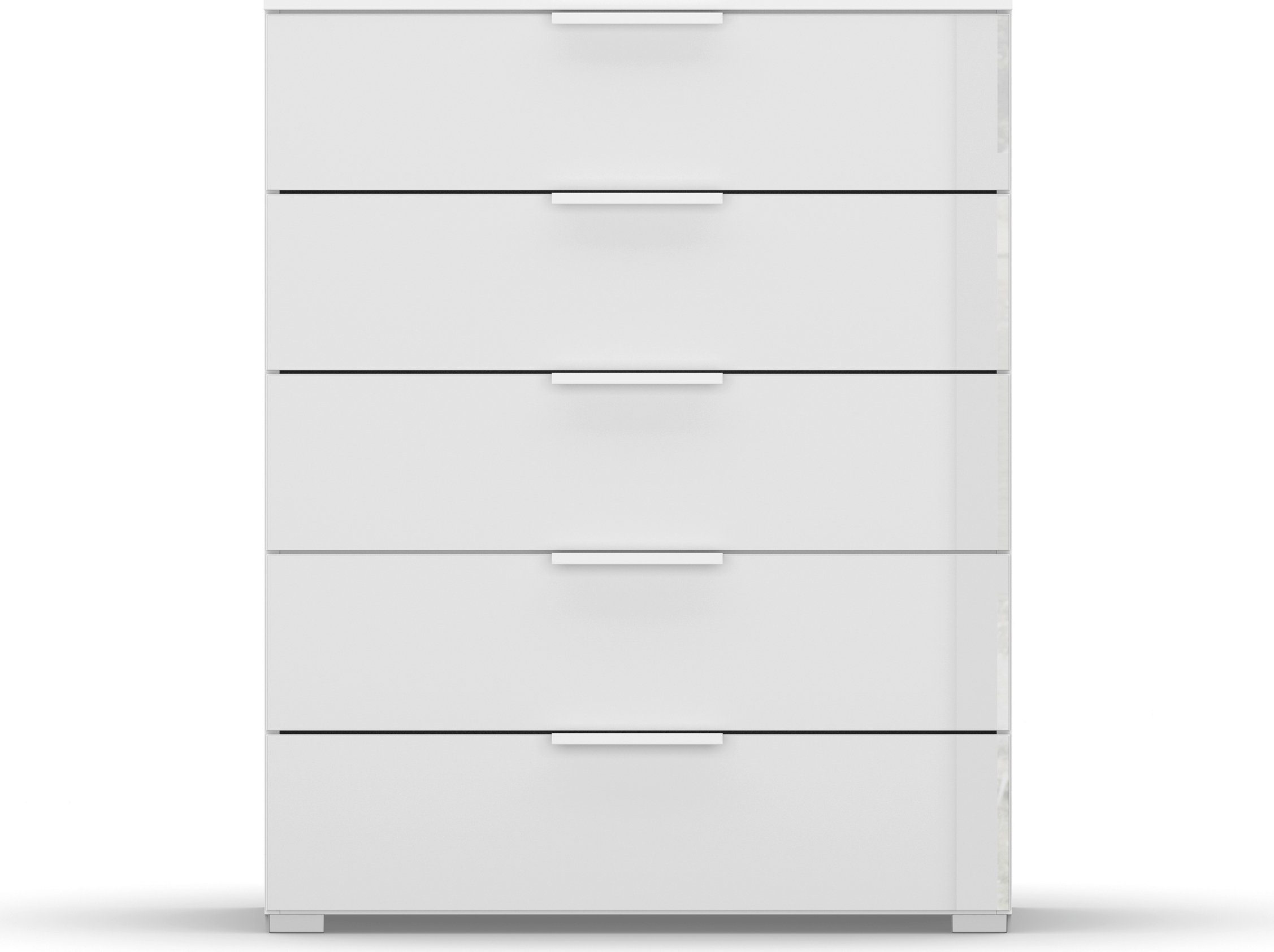 rauch Schubkastenkommode Skat Meridian Kommode Sideboard Wäscheschrank, mit 5 Schubladen mit Glasfront in elegantem Design