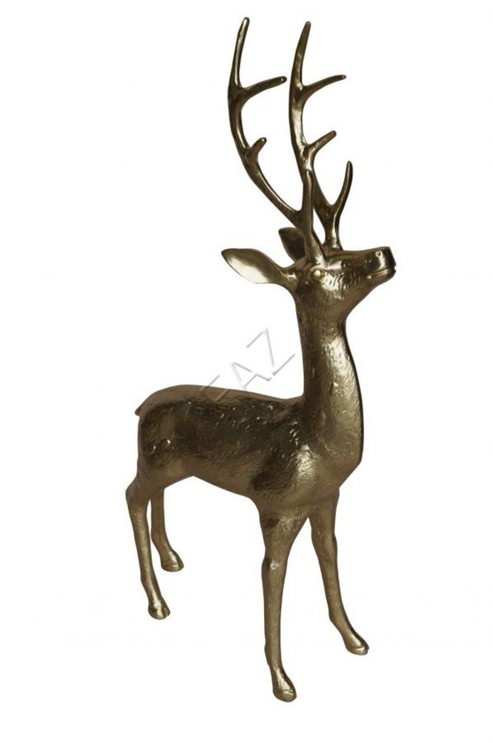 Skulptur Dekofigur Gold Hirsch Design Figuren Dekoration Statue JVmoebel Figur Skulpturen