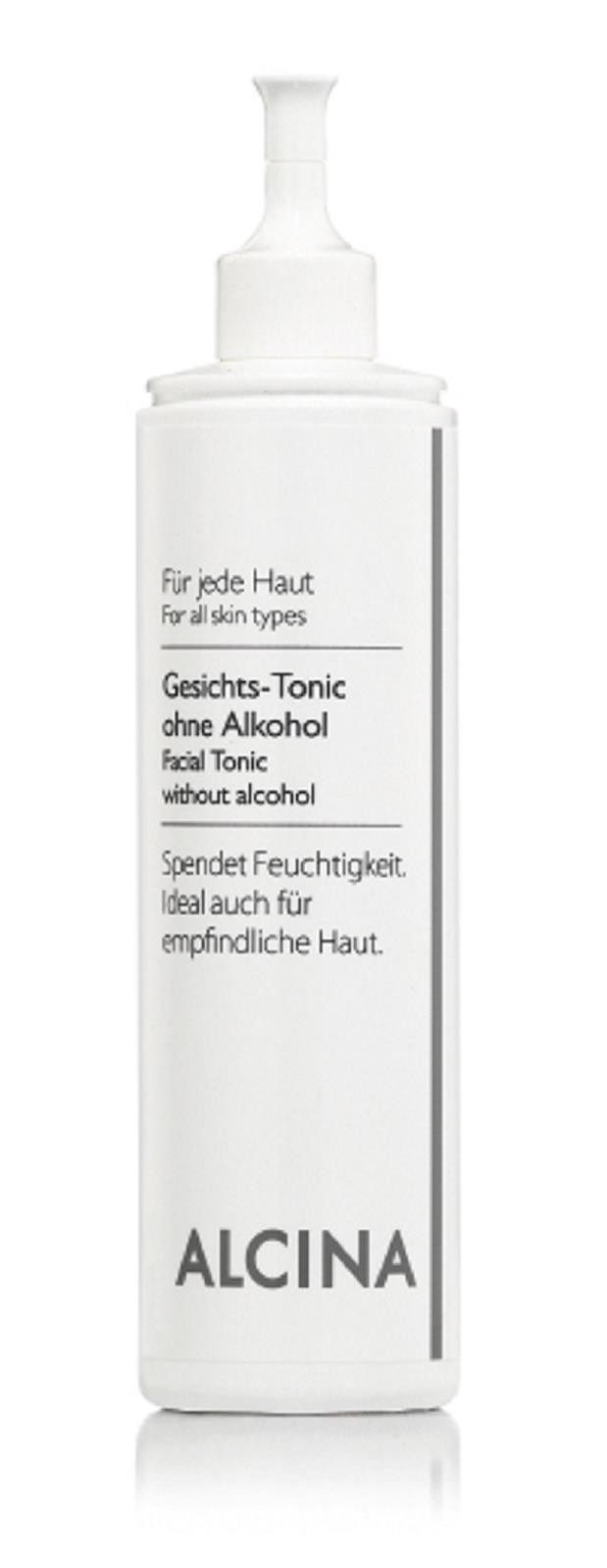 ALCINA 2-in-1 Gesichtswasser und Peeling ALCINA Gesichts-Tonic ohne Alkohol (200 ml), ideal zur sanften und porentiefen Reinigung